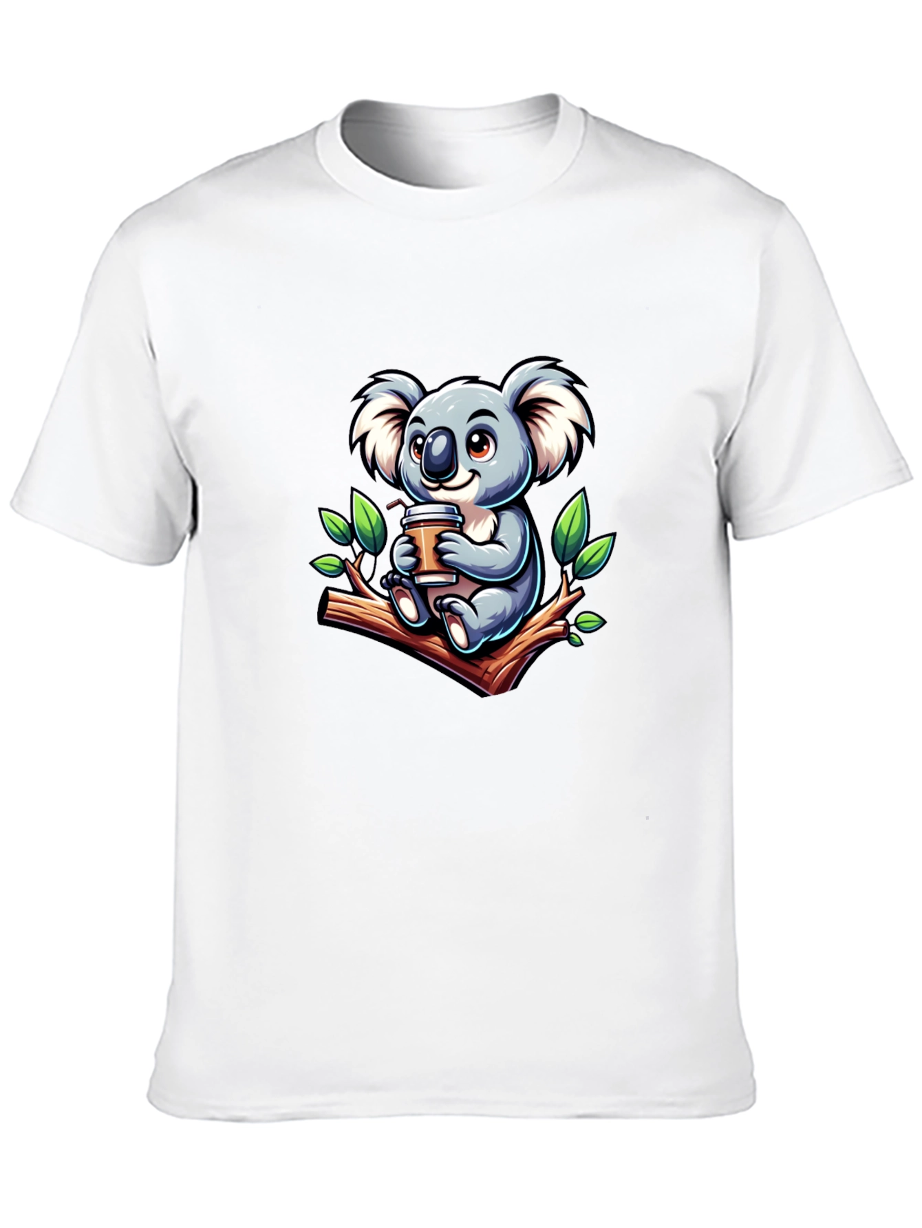Koala Coffee T-Shirt - Cute Cartoon Design