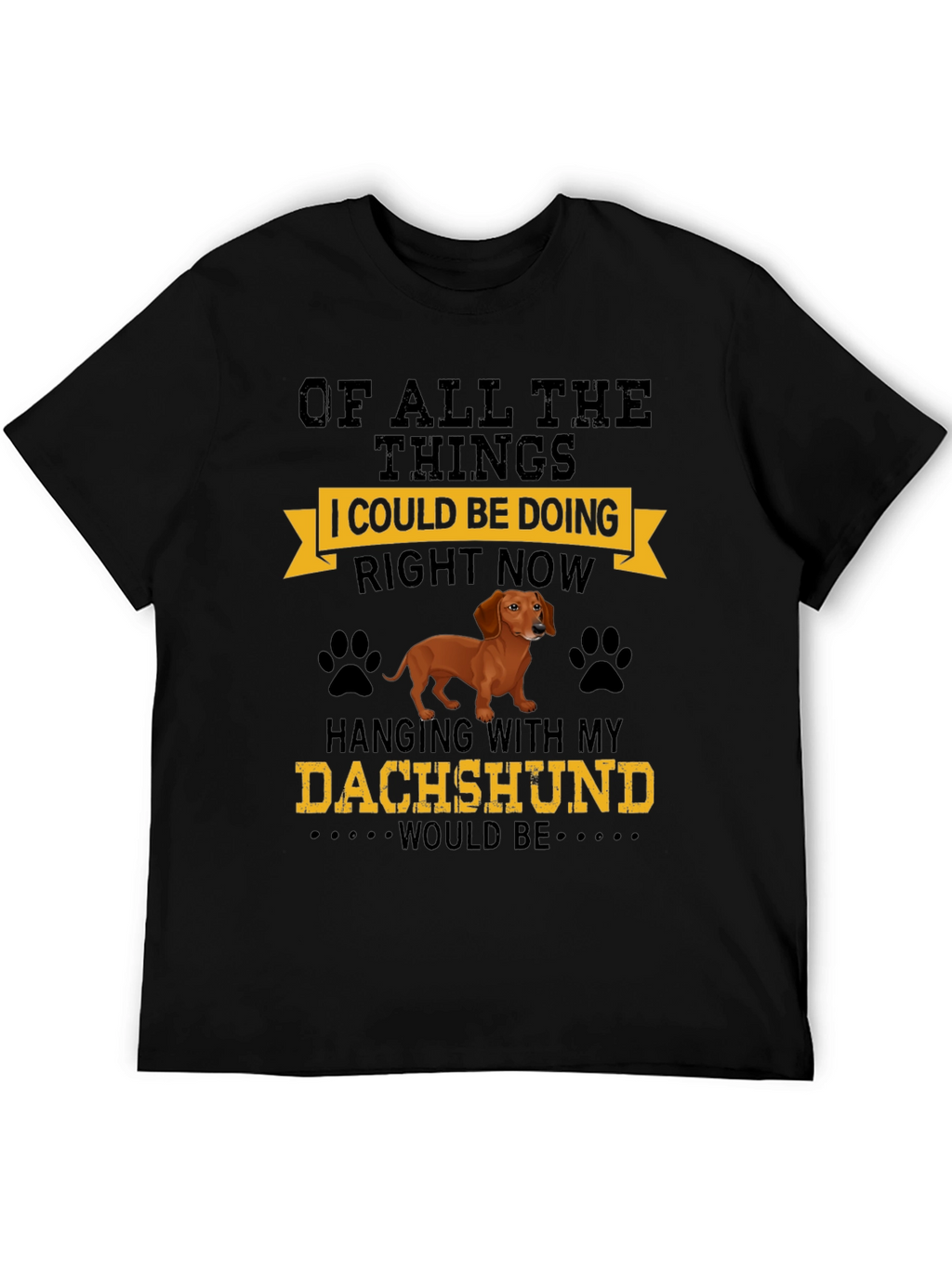 Dachshund Lover T-Shirt: Hanging with My Dog