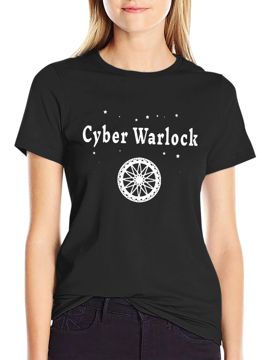 Cyber Warlock Black T-Shirt
