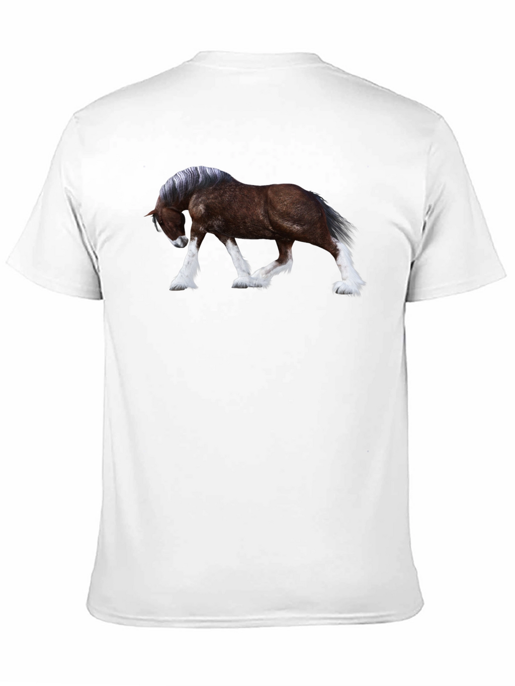 Horse Graphic T-Shirt - Black Cotton Blend