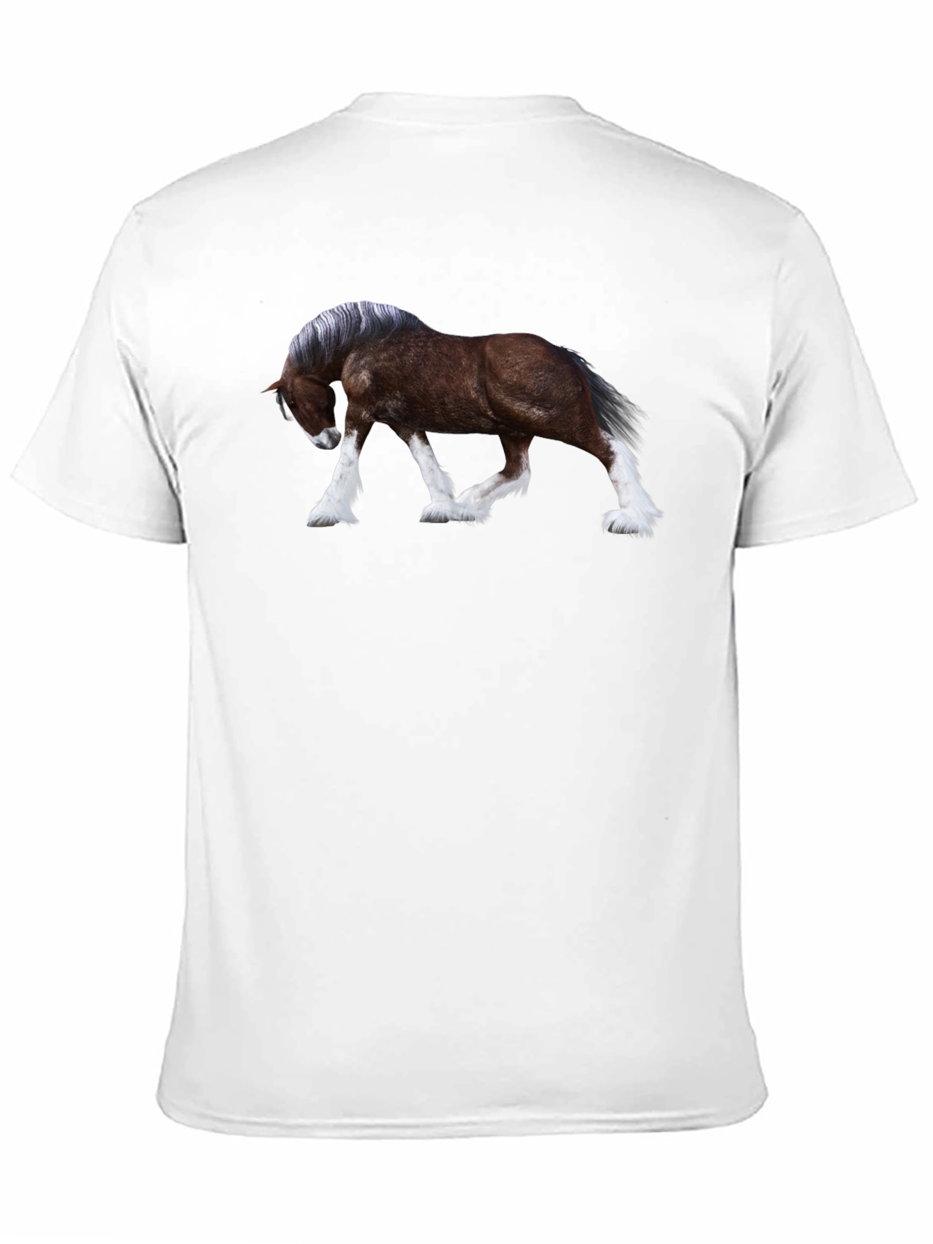 Horse Graphic T-Shirt - Black Cotton Blend