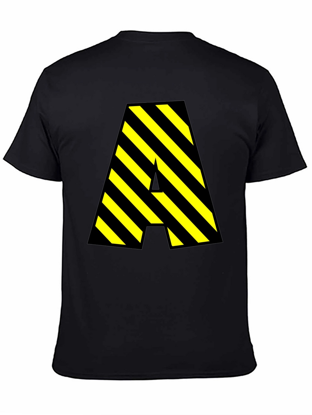 Construction Stripe A Black T-Shirt