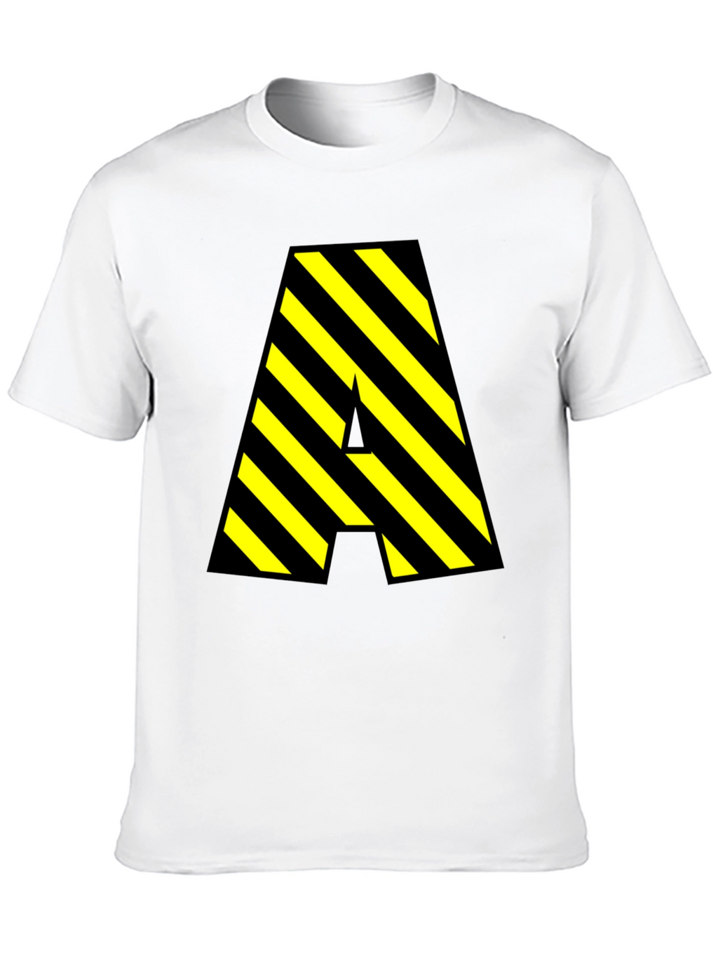 Construction Stripe A Black T-Shirt