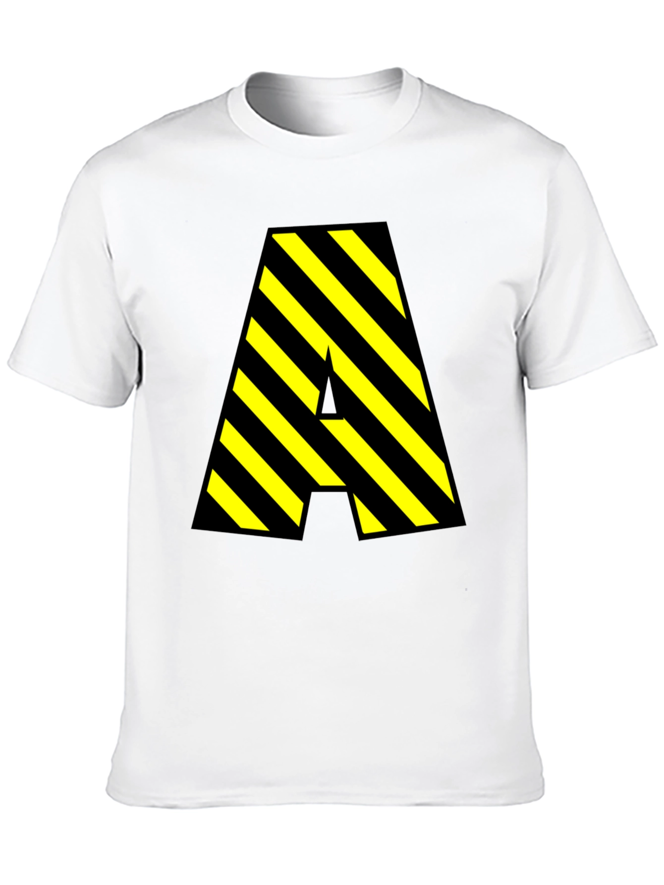 Construction Stripe A Black T-Shirt