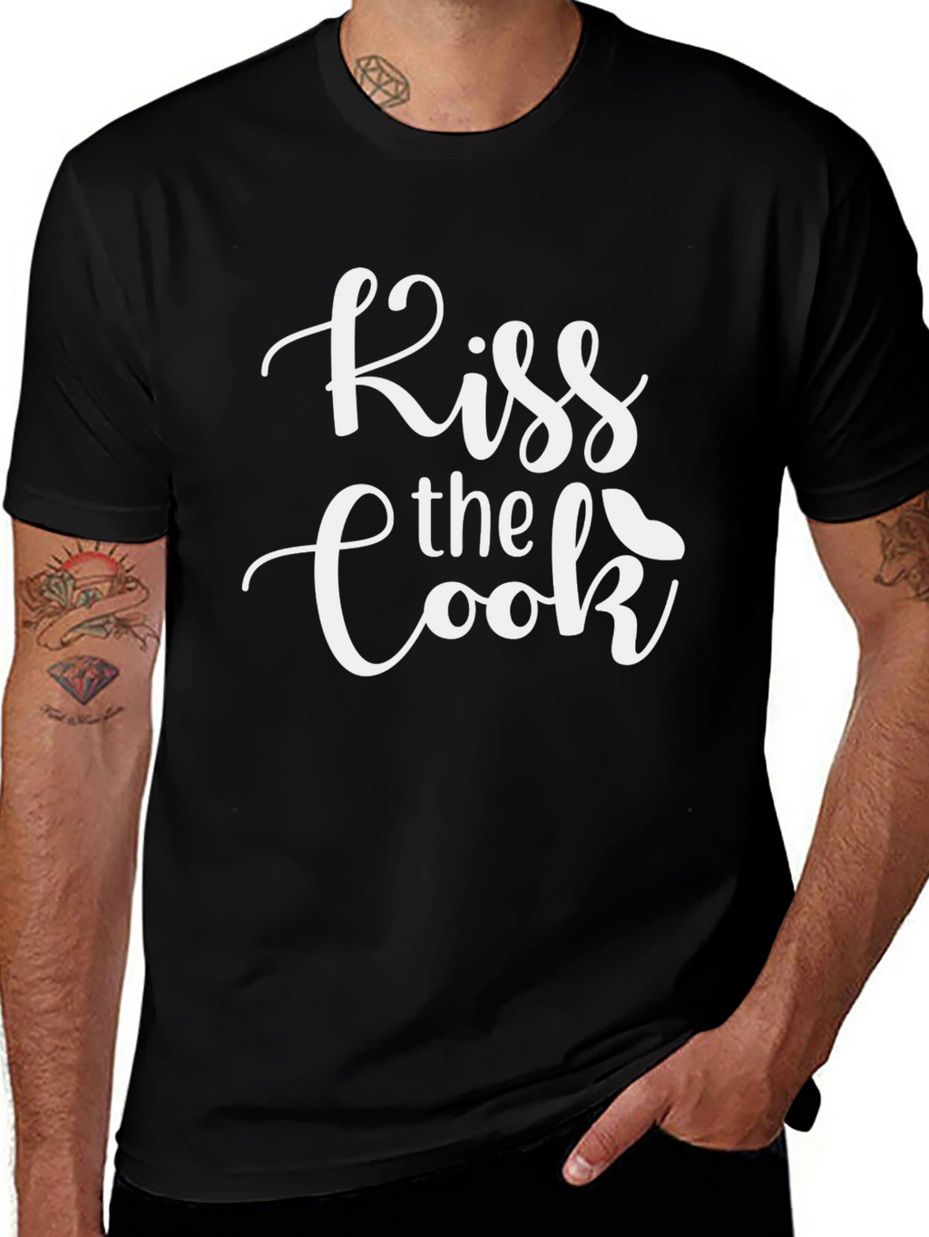 Kiss the Cook Graphic Tee - Fun Chef Apparel