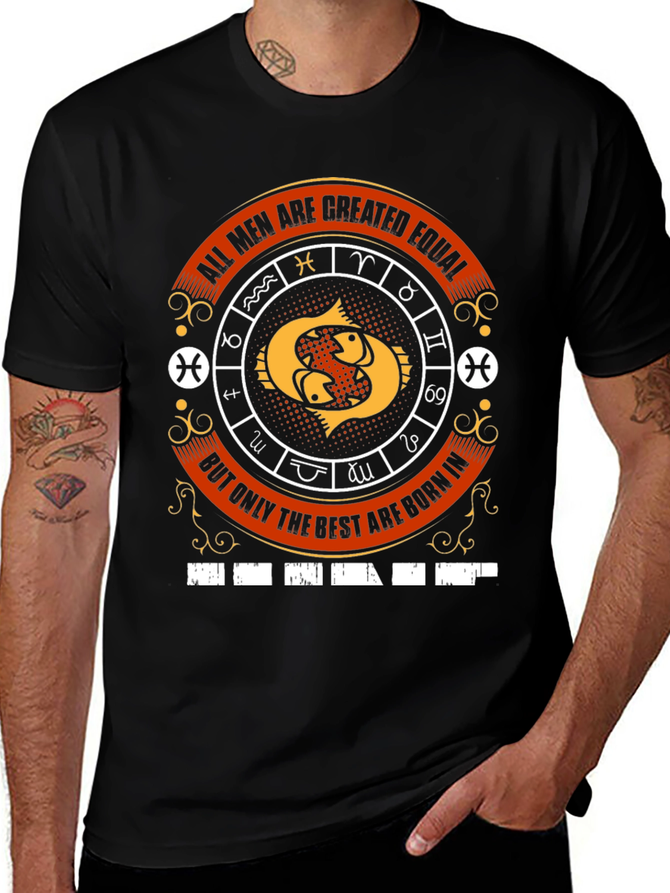 Pisces Zodiac Mens T-Shirt