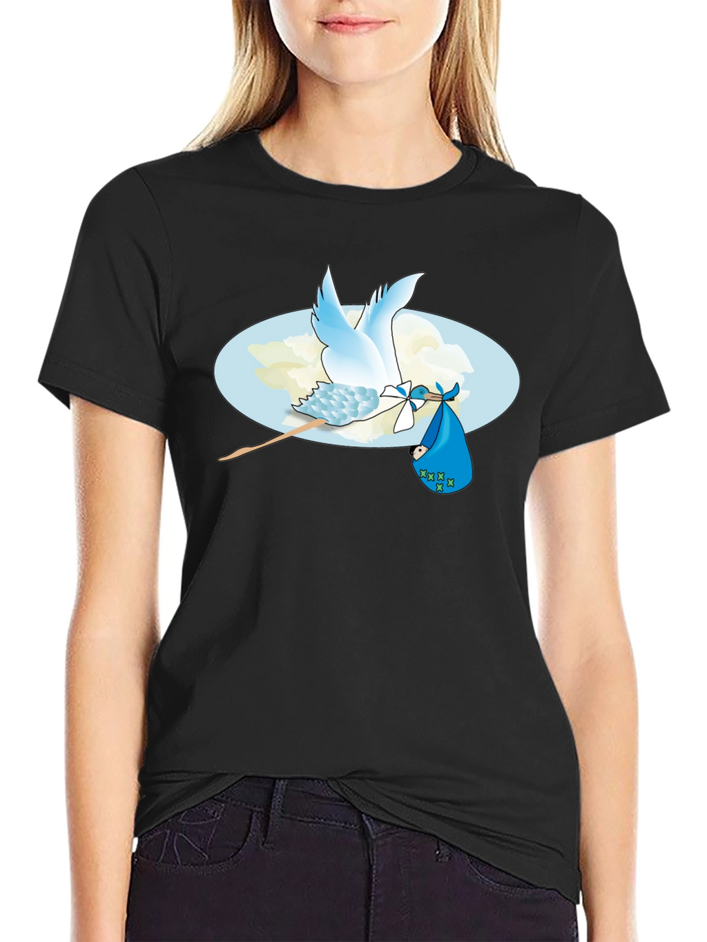 Stork Baby Delivery Graphic Tee