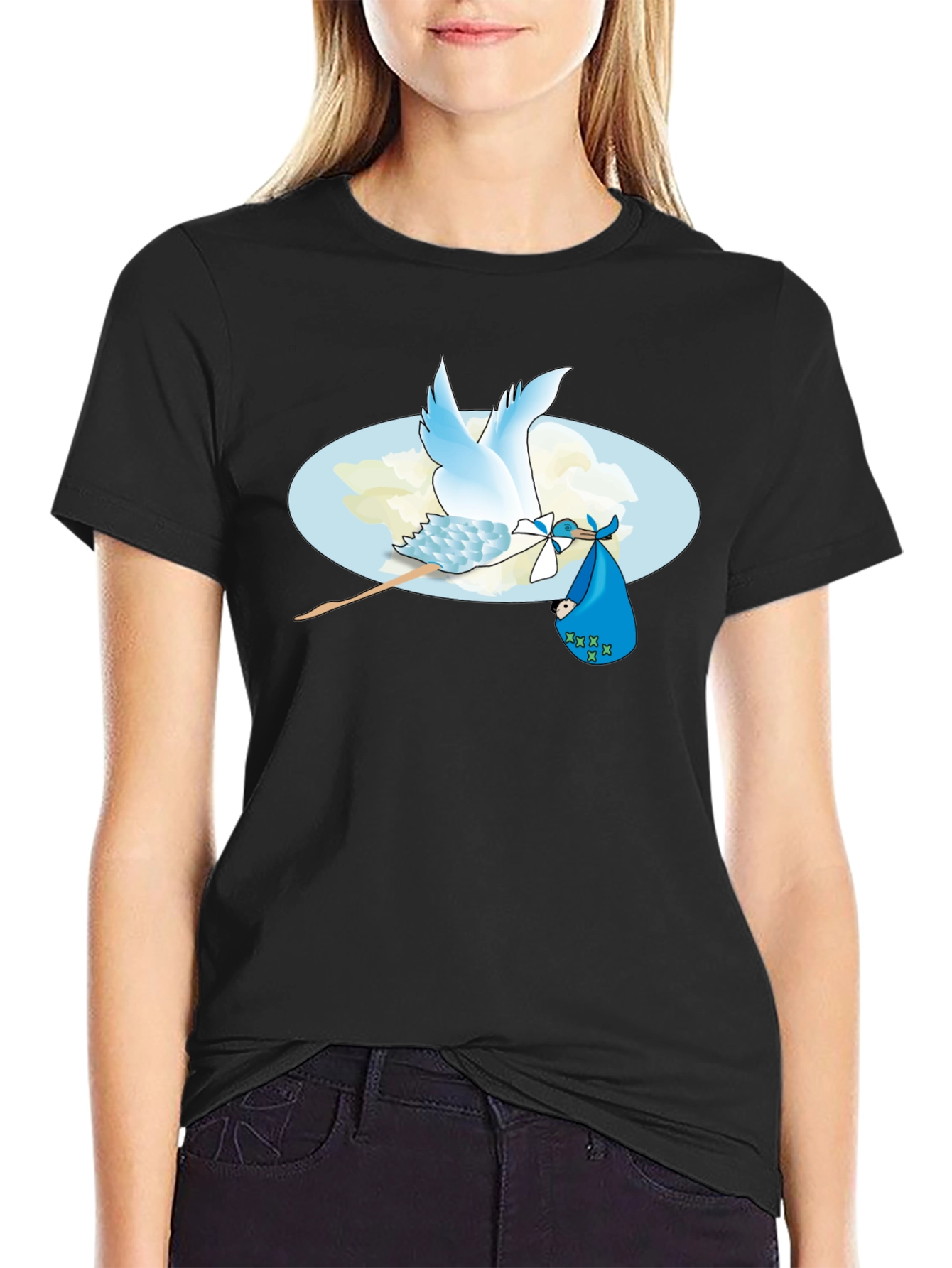 Stork Baby Delivery Graphic Tee