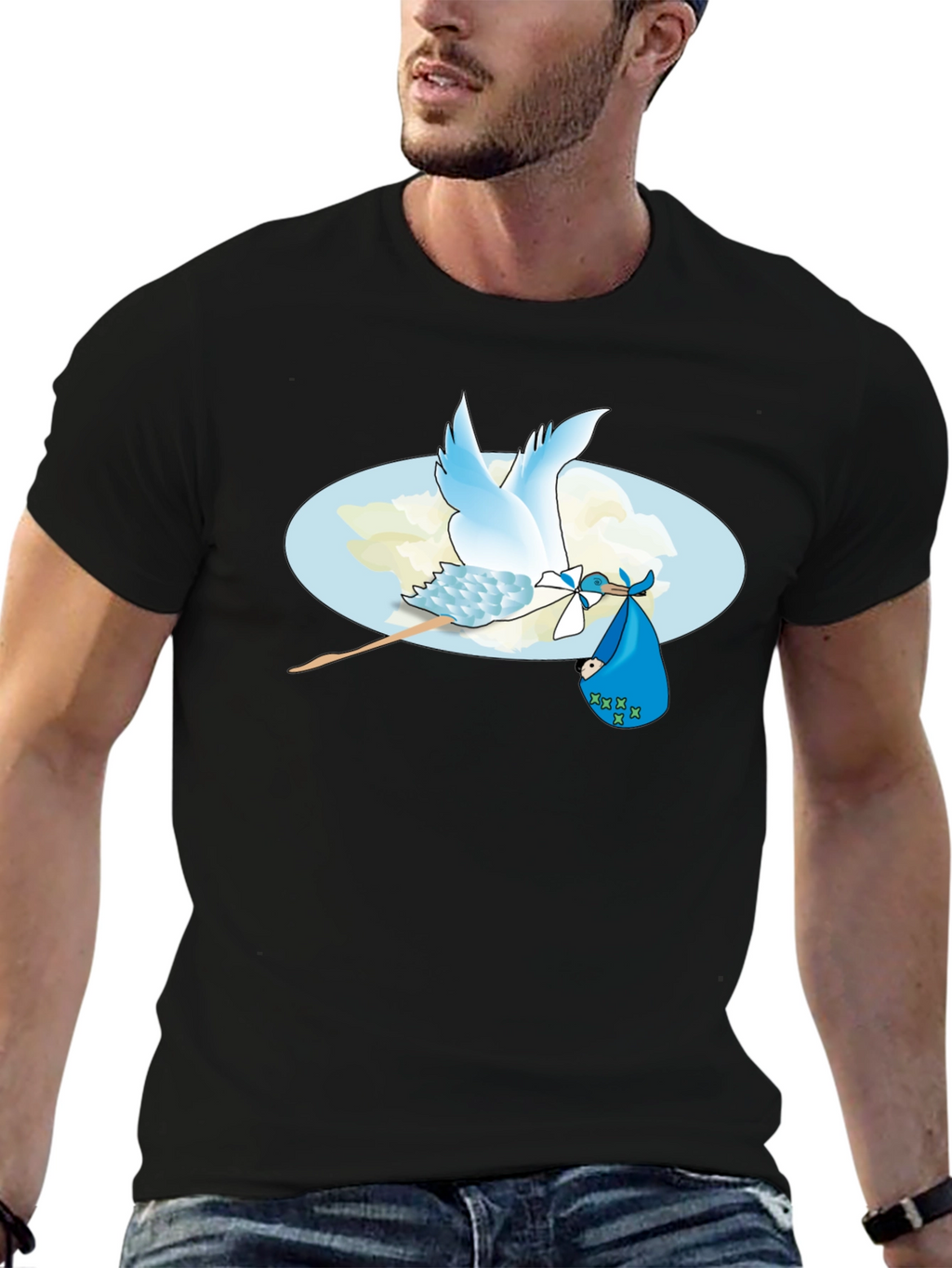 Stork Baby Delivery Graphic Tee