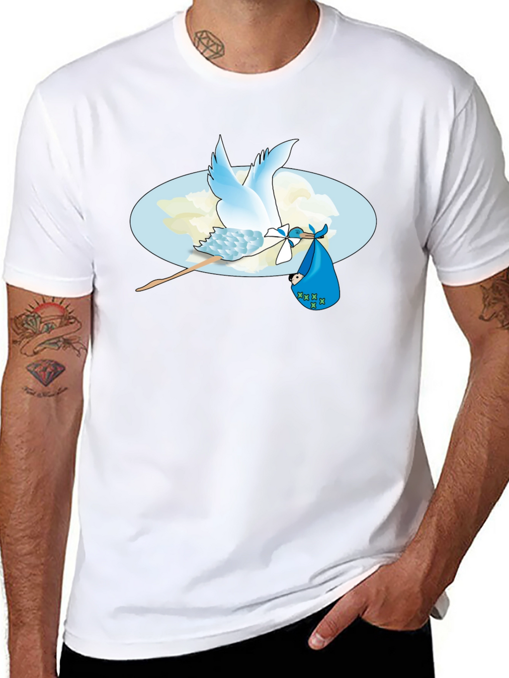 Stork Baby Delivery Graphic Tee
