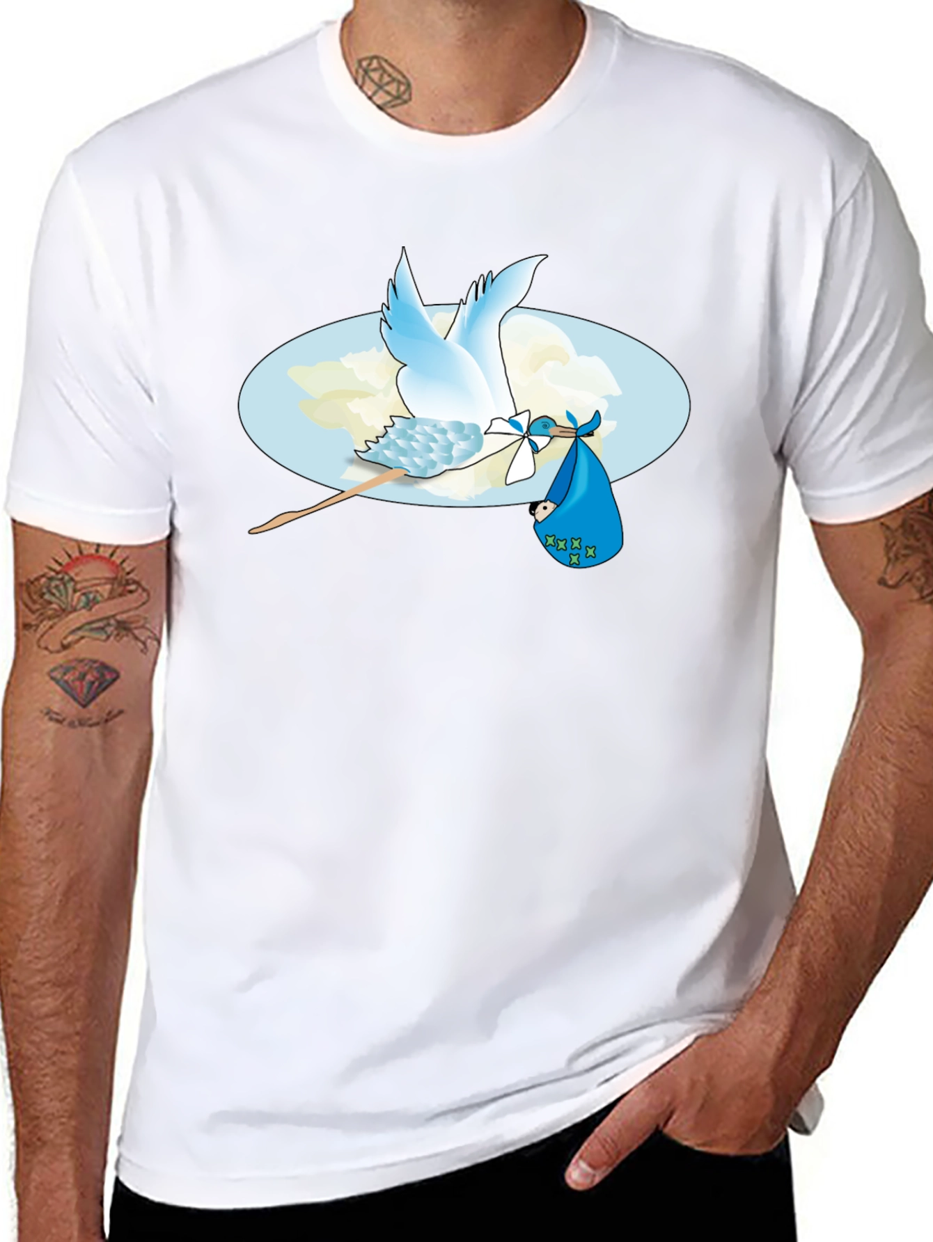 Stork Baby Delivery Graphic Tee