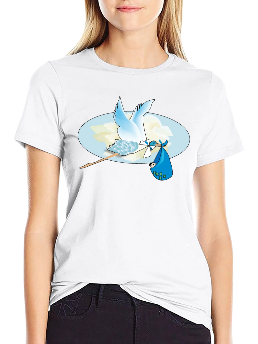 Stork Baby Delivery Graphic Tee