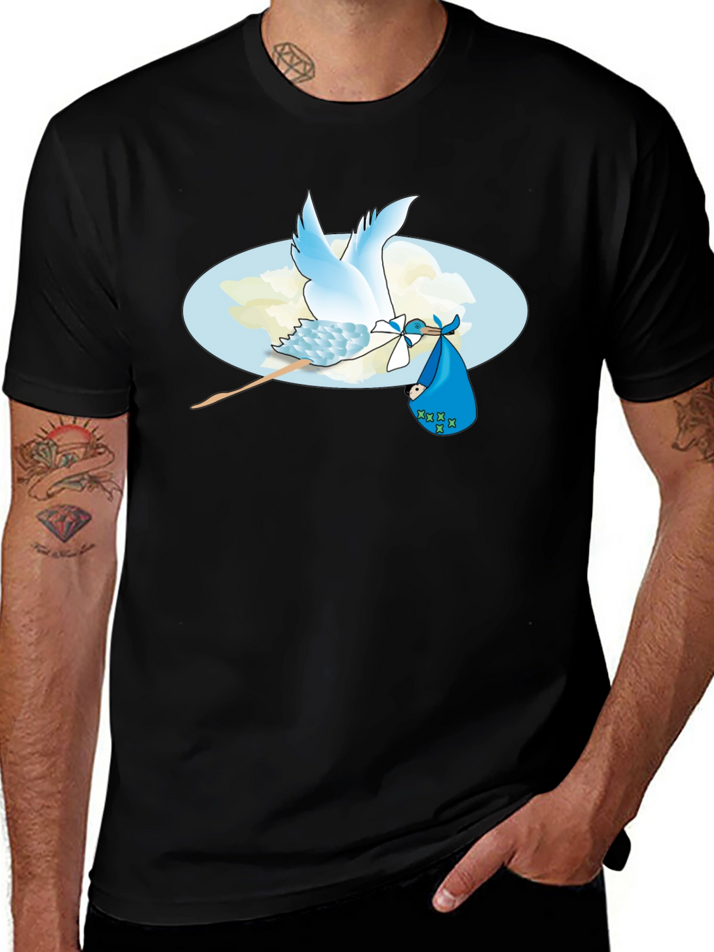 Stork Baby Delivery Graphic Tee