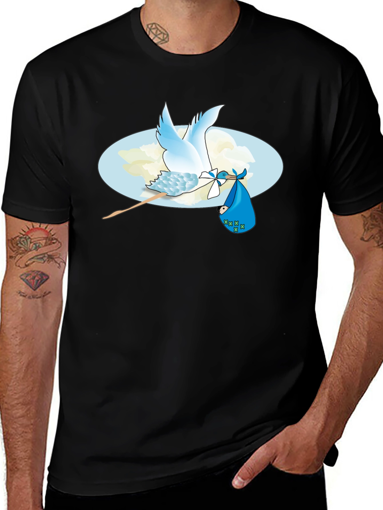 Stork Baby Delivery Graphic Tee