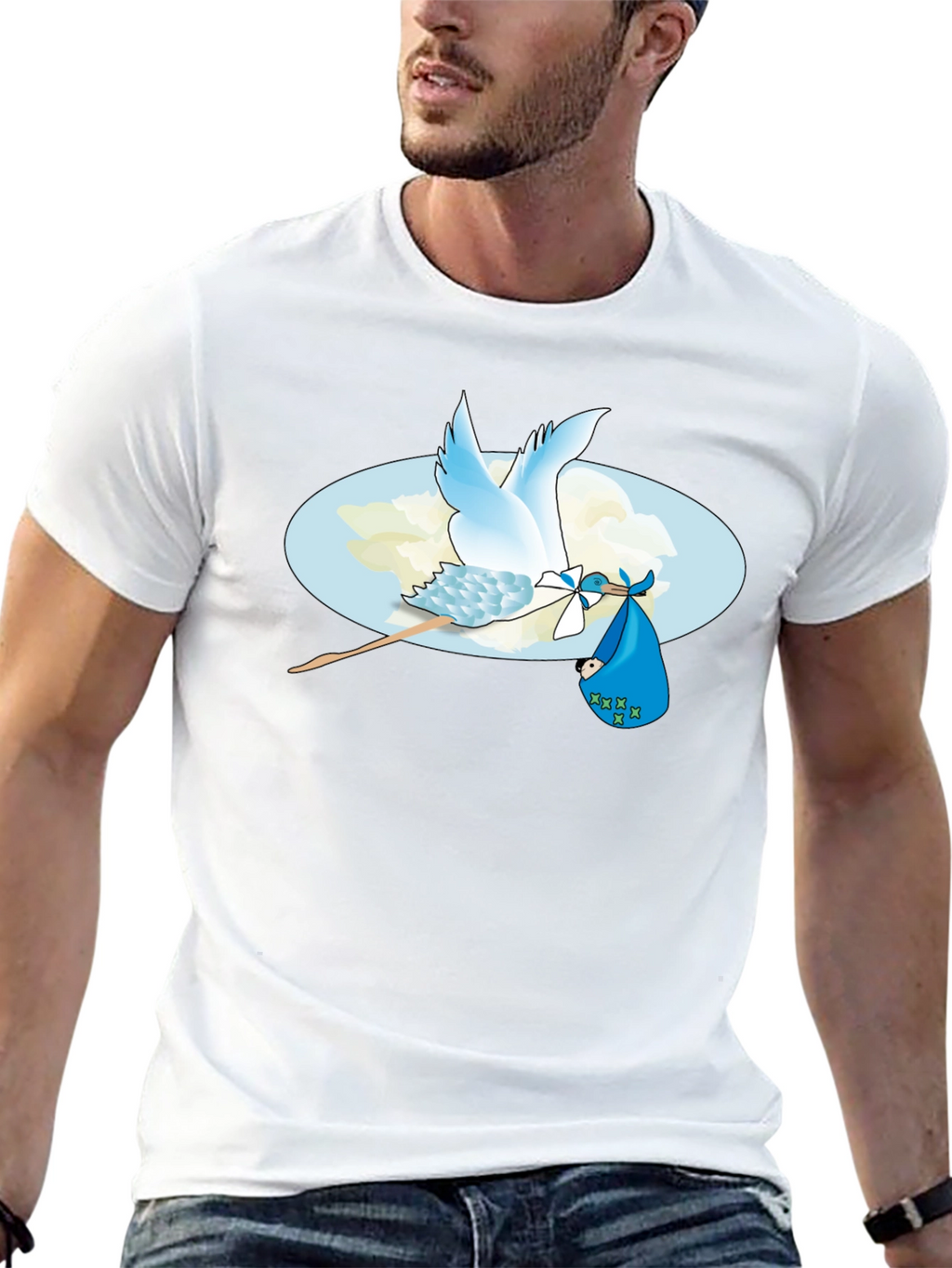 Stork Baby Delivery Graphic Tee