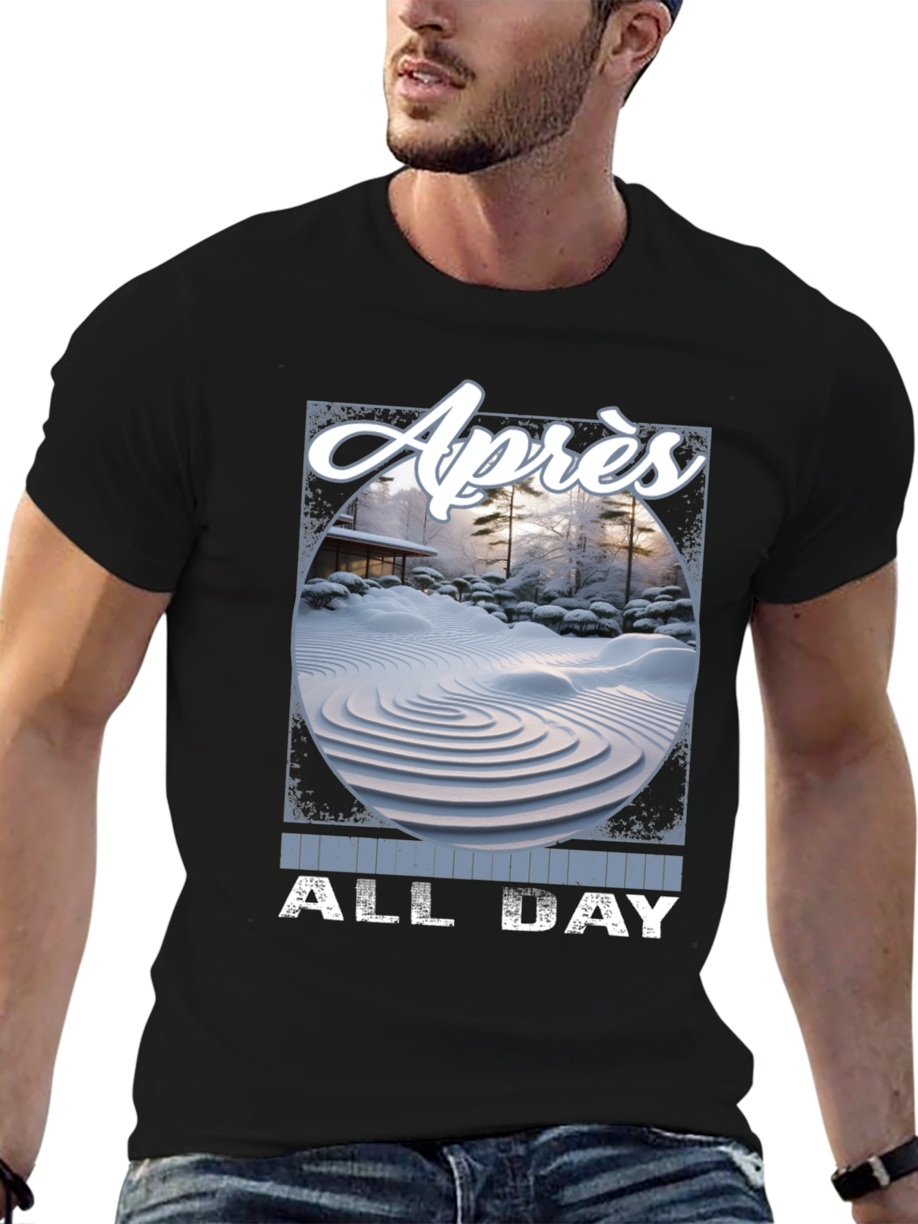 Après All Day T-Shirt - Winter Zen Garden Design