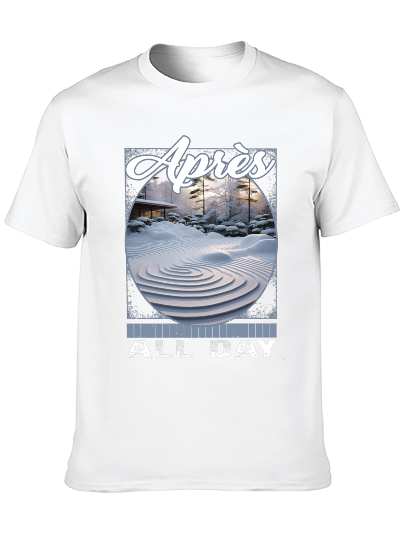 Après All Day T-Shirt - Winter Zen Garden Design