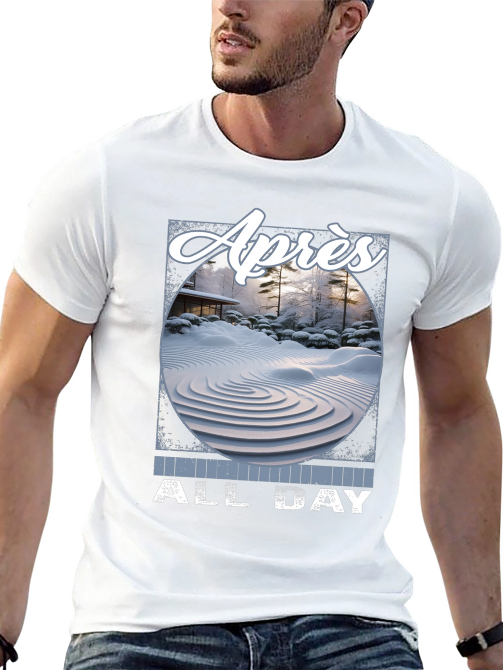 Après All Day T-Shirt - Winter Zen Garden Design