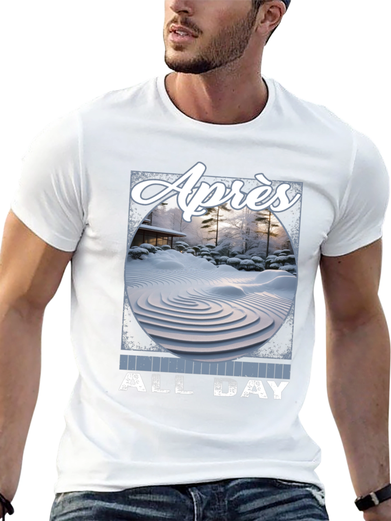 Après All Day T-Shirt - Winter Zen Garden Design