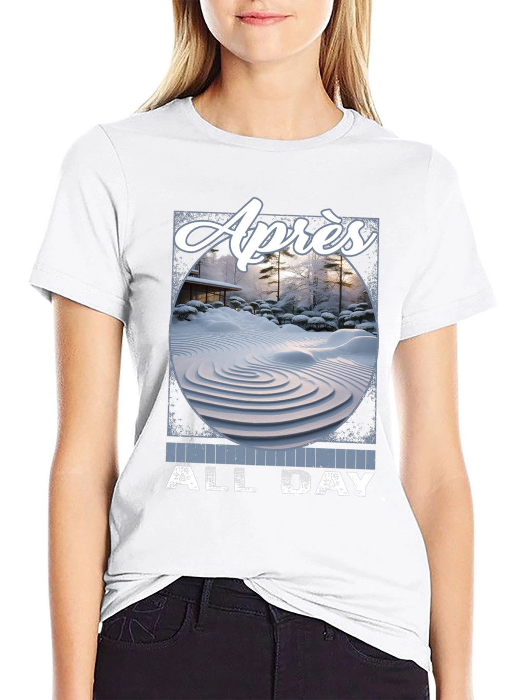 Après All Day T-Shirt - Winter Zen Garden Design
