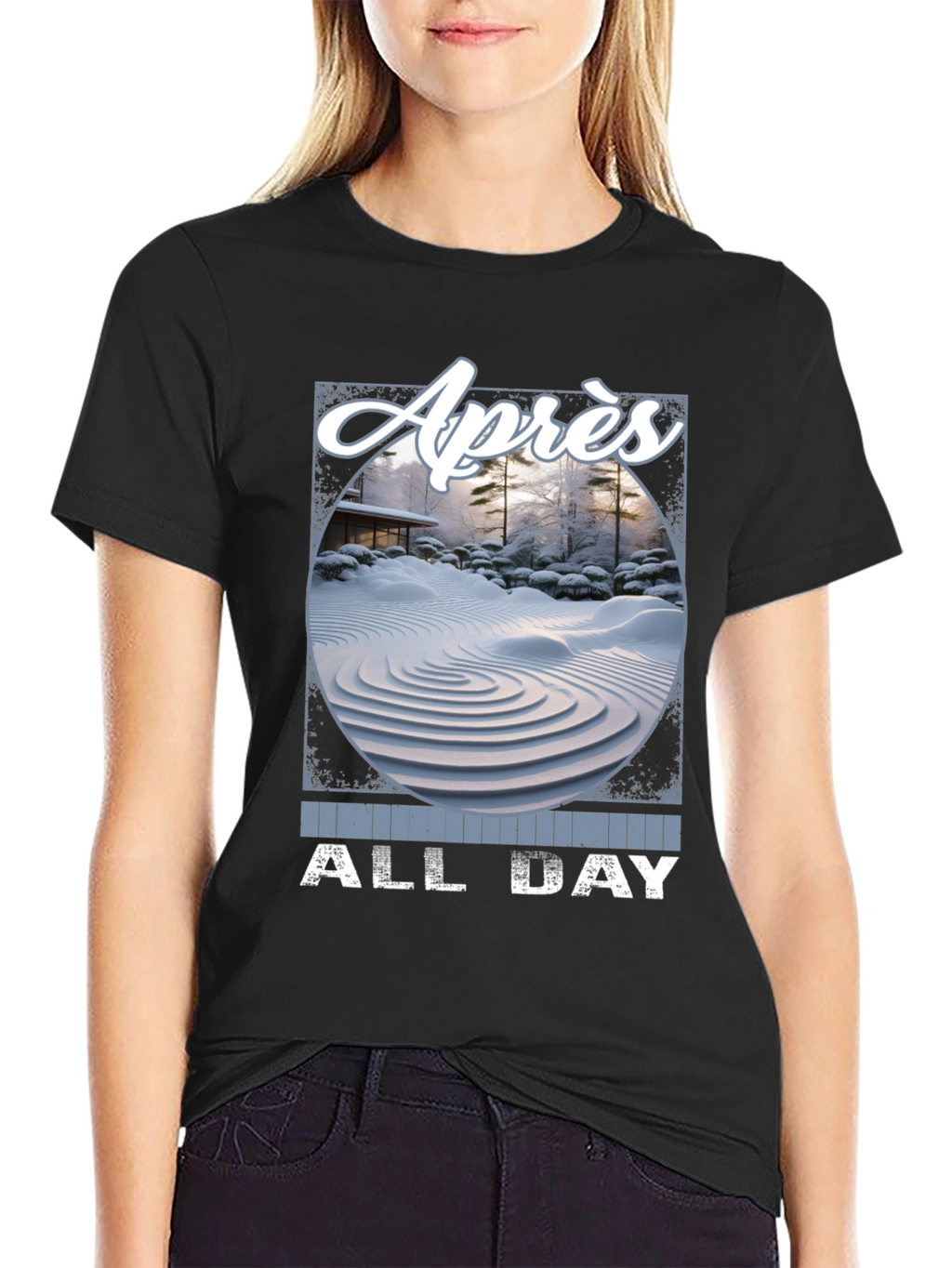 Après All Day T-Shirt - Winter Zen Garden Design