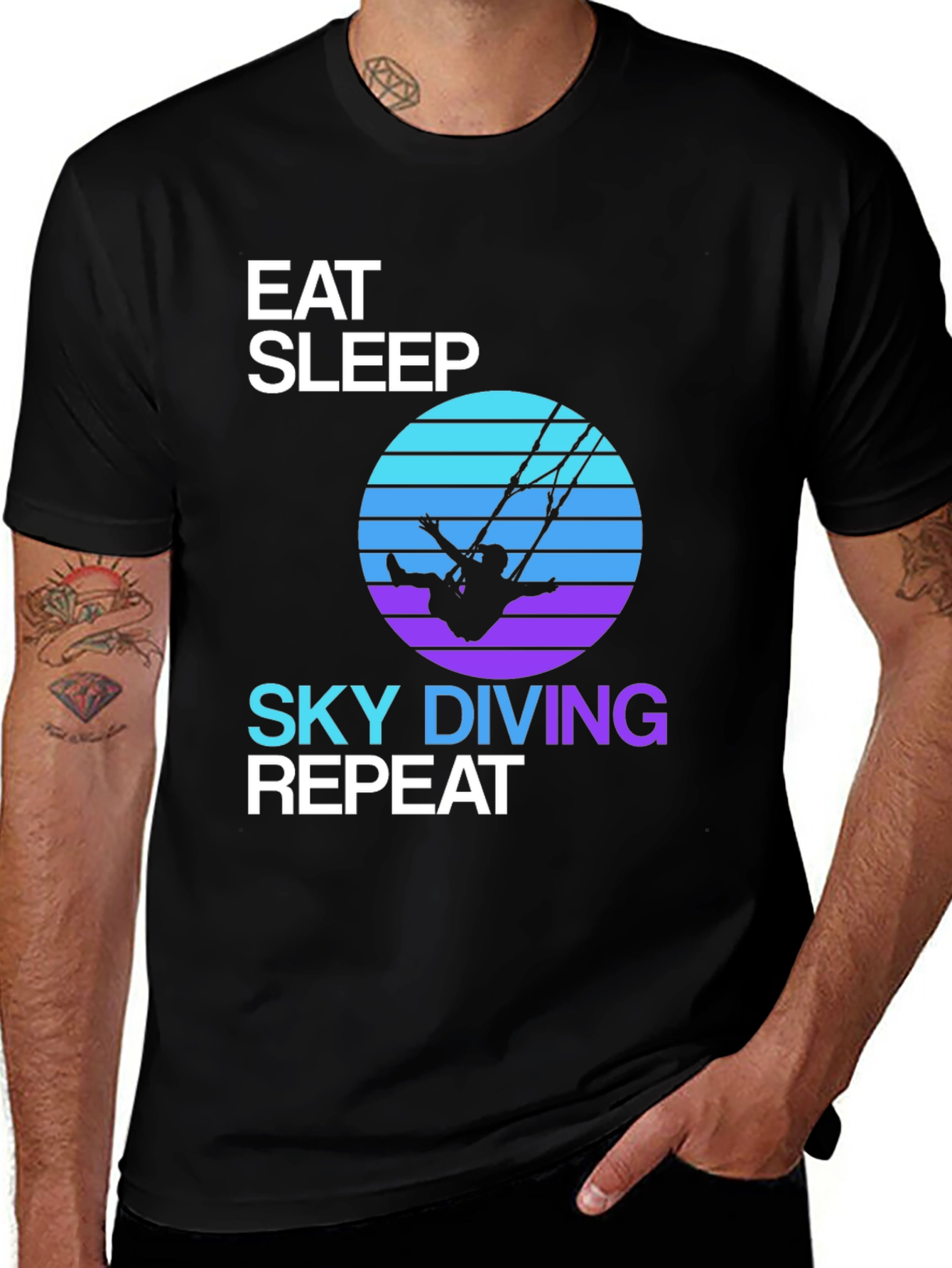 Eat Sleep Skydiving Repeat T-Shirt