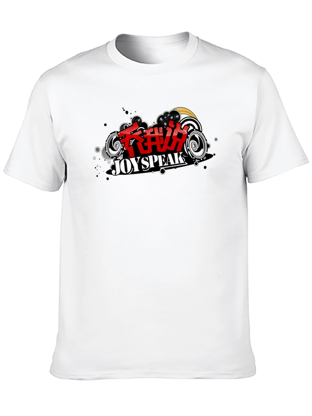 JoySpeak Raw Black T-Shirt - Graphic Design