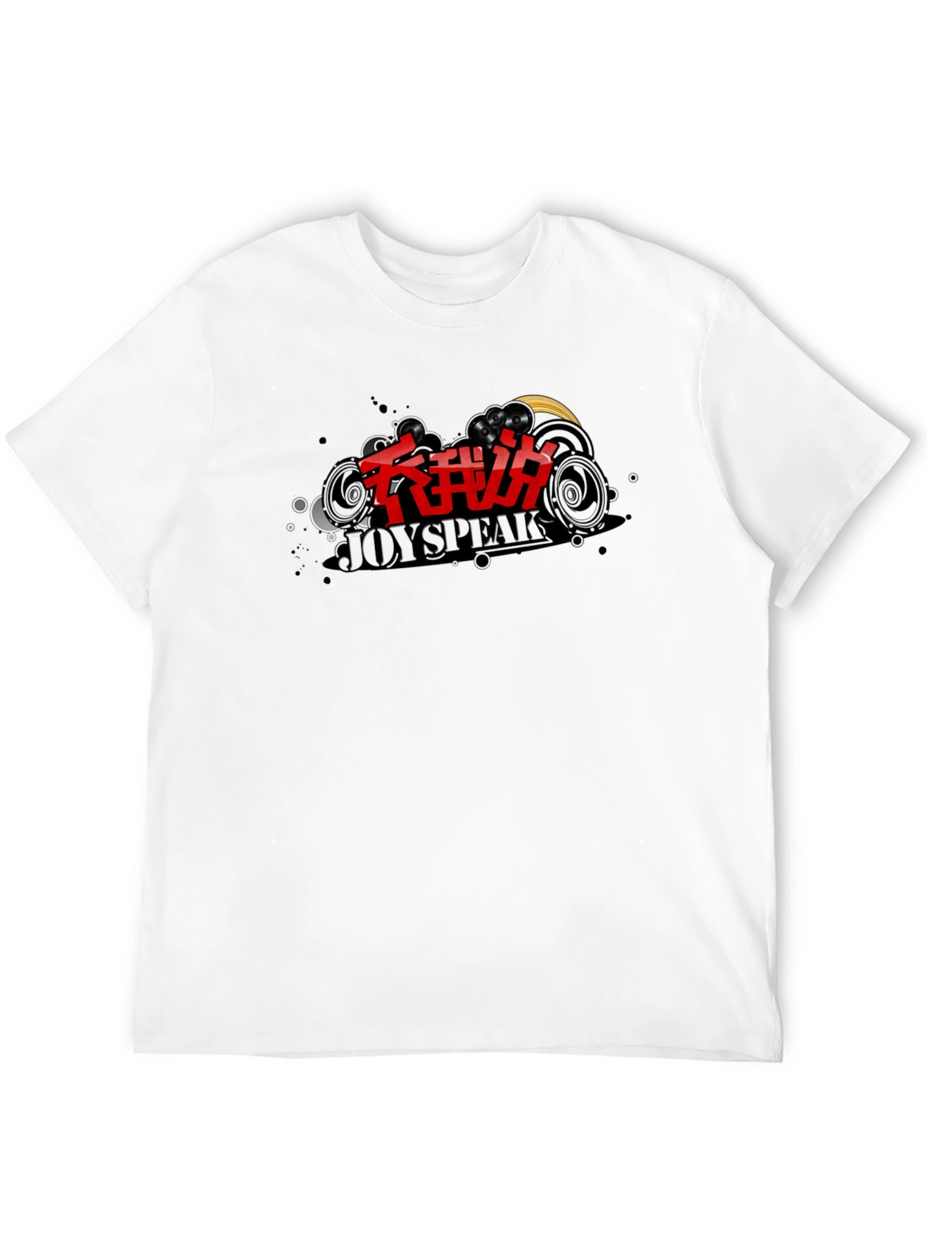 JoySpeak Raw Black T-Shirt - Graphic Design
