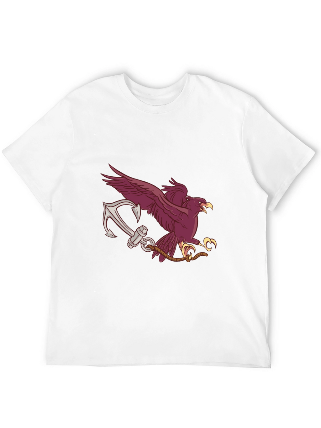 Eagle Anchor Graphic T-Shirt - Black