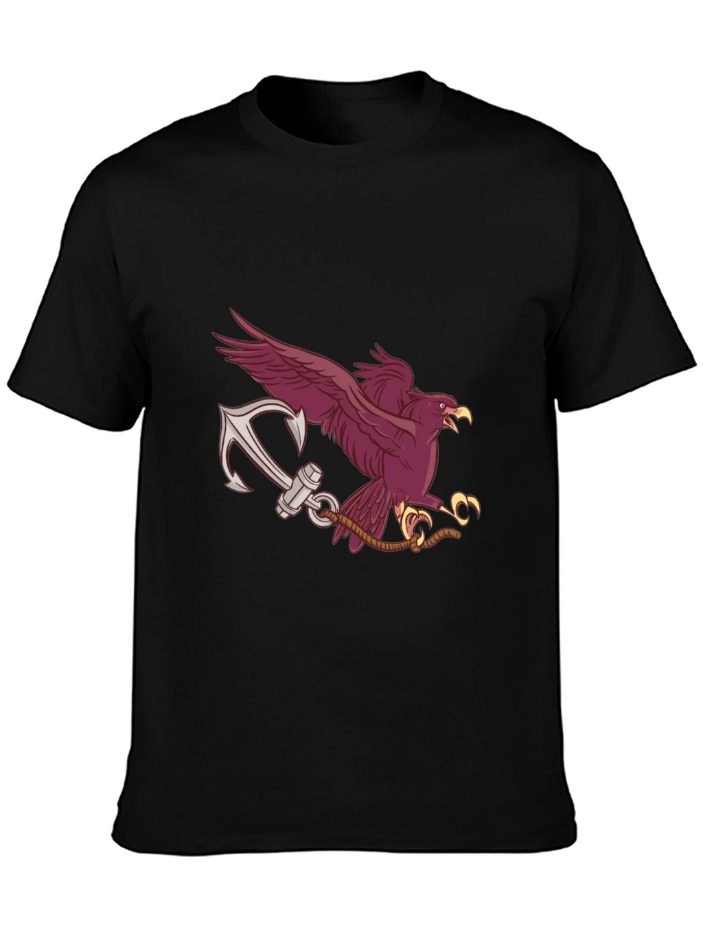 Eagle Anchor Graphic T-Shirt - Black