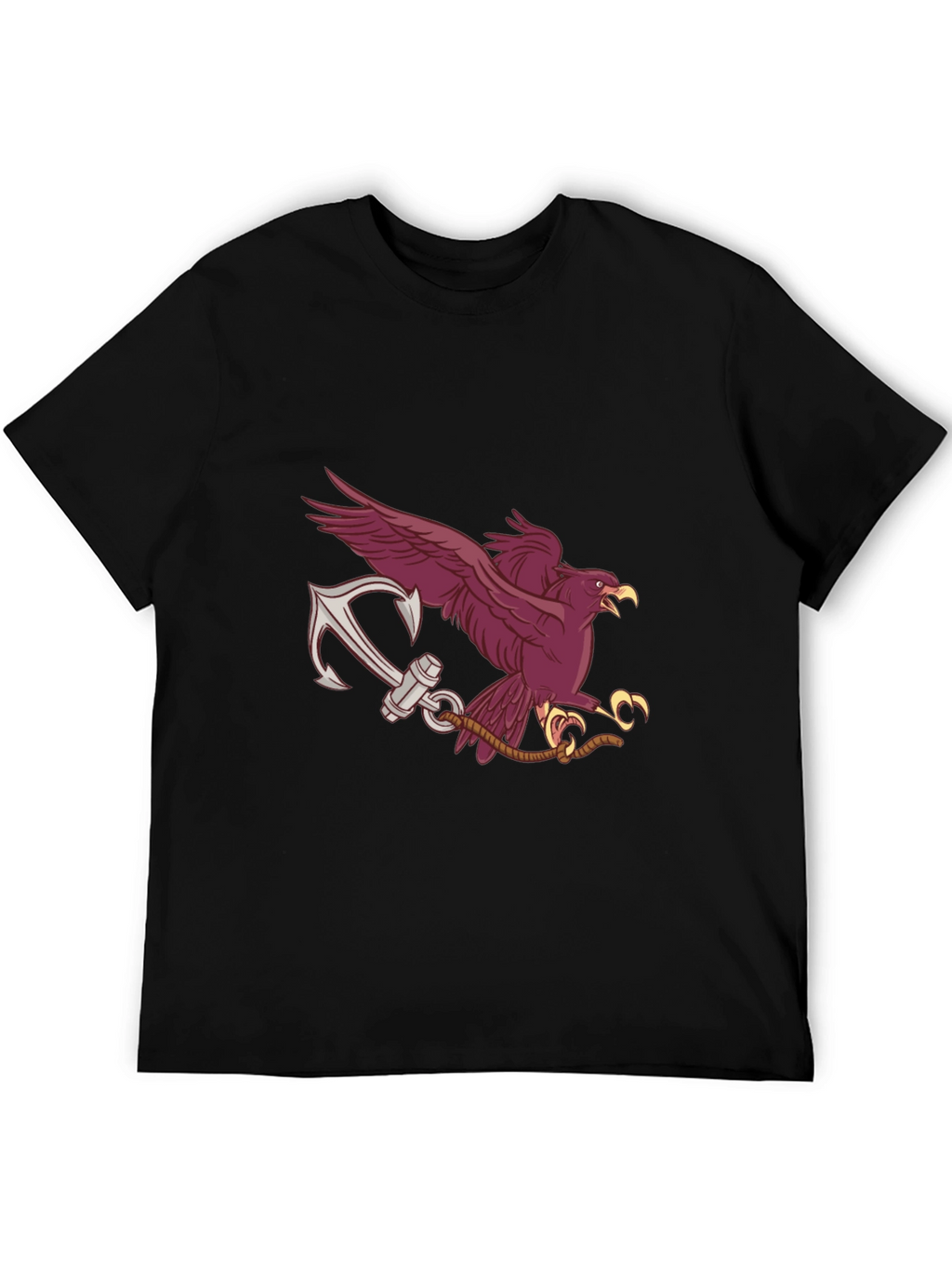 Eagle Anchor Graphic T-Shirt - Black