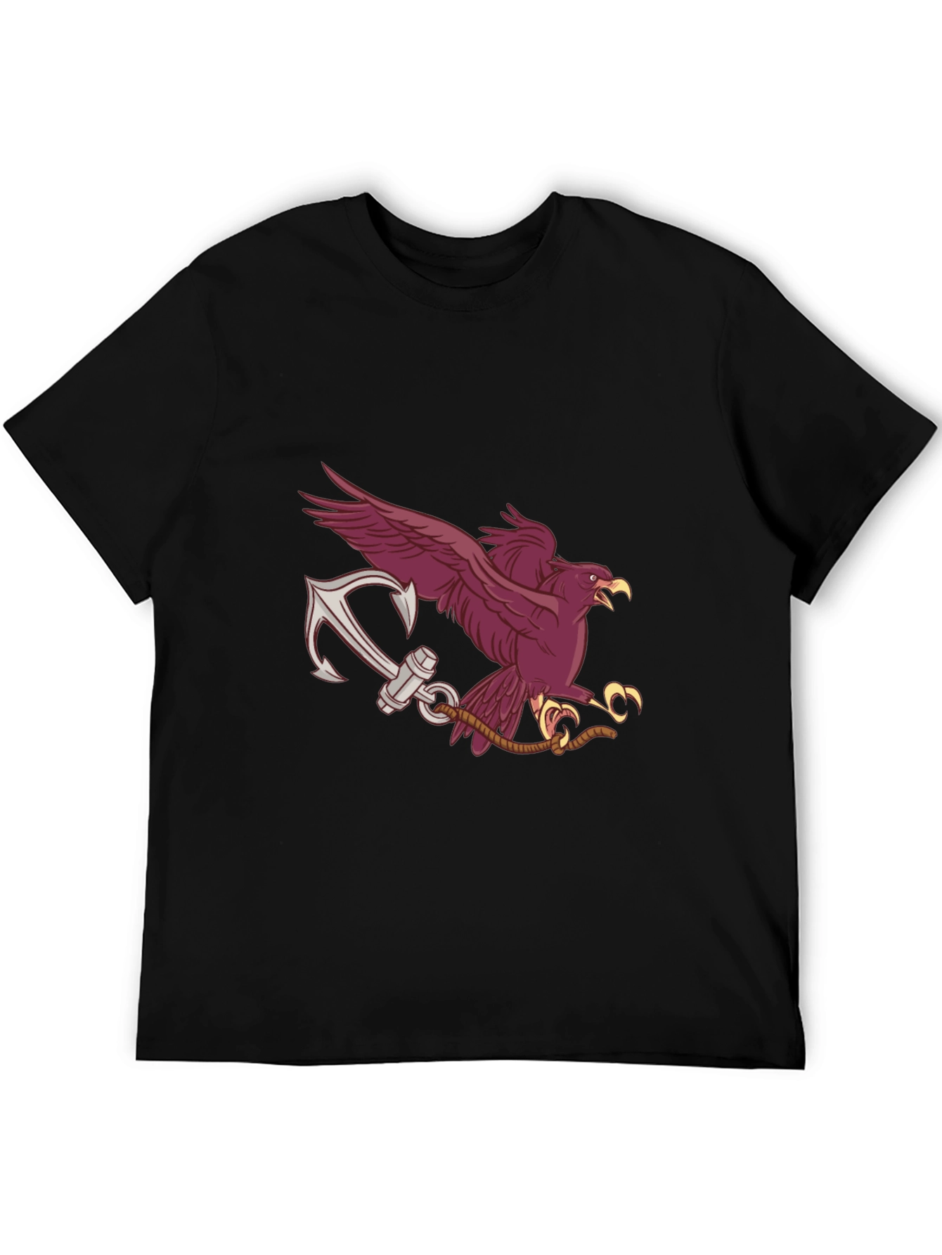 Eagle Anchor Graphic T-Shirt - Black
