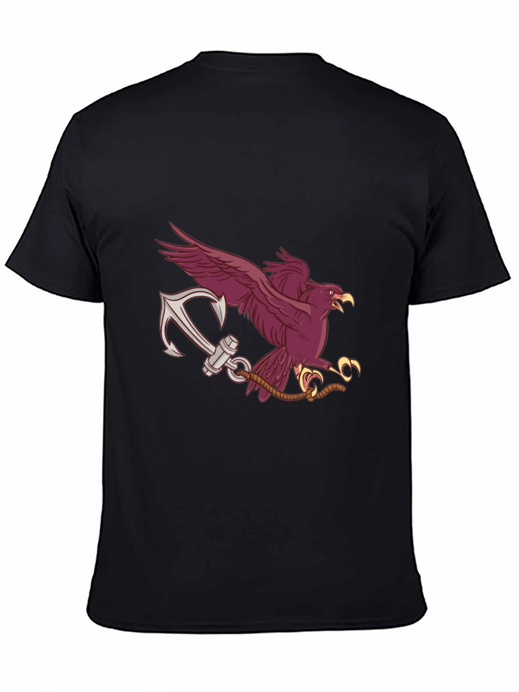 Eagle Anchor Graphic T-Shirt - Black