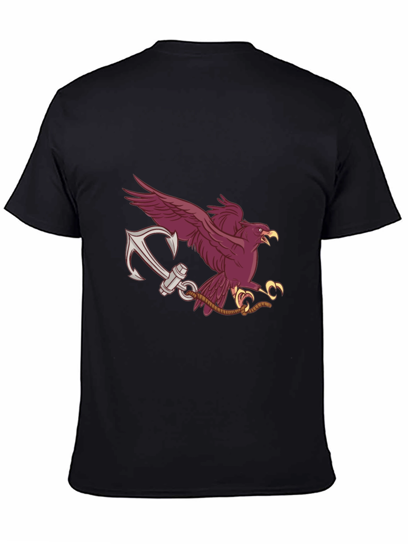 Eagle Anchor Graphic T-Shirt - Black