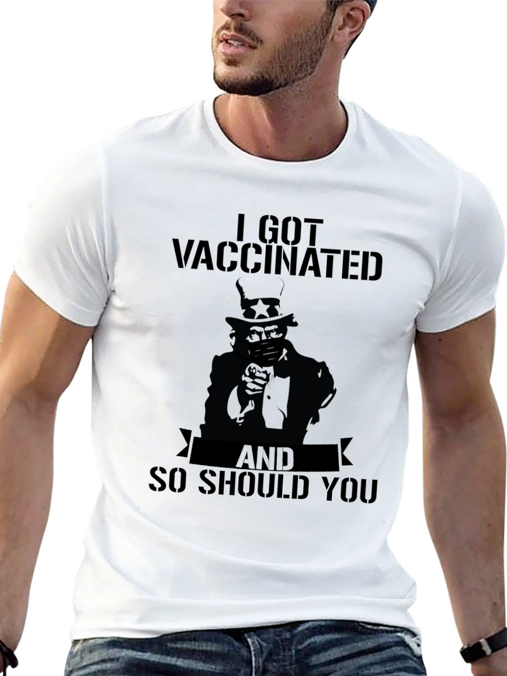 I Got Vaccinated Shirt - Uncle Sam Tee