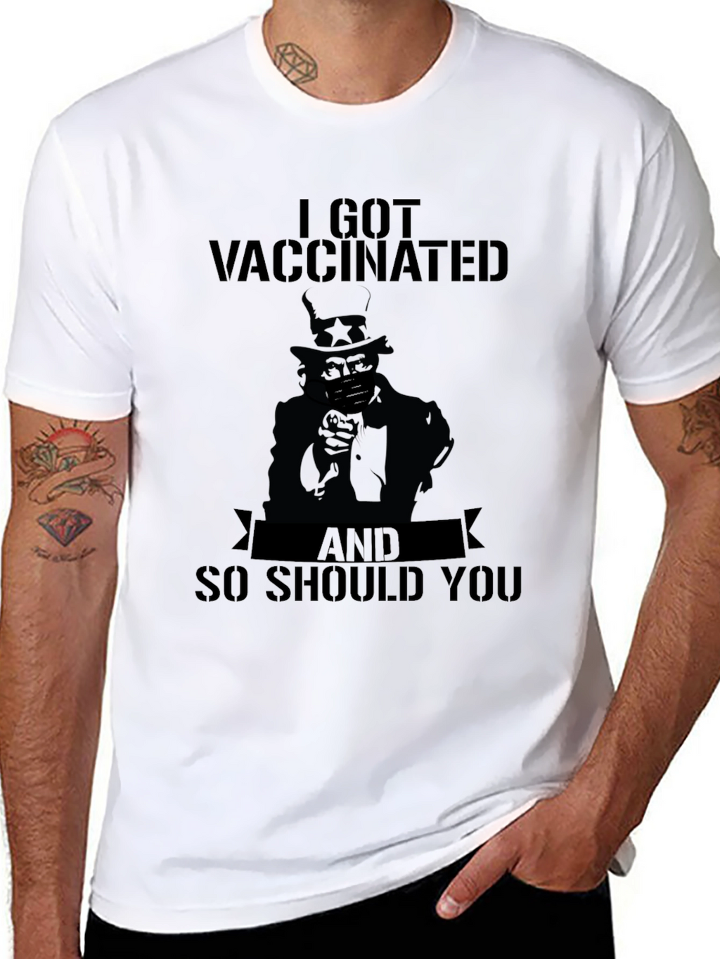 I Got Vaccinated Shirt - Uncle Sam Tee
