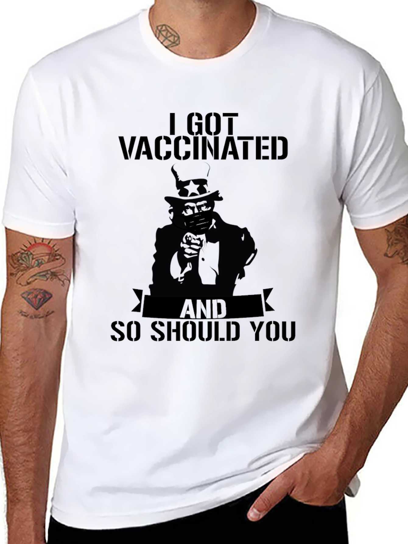 I Got Vaccinated Shirt - Uncle Sam Tee