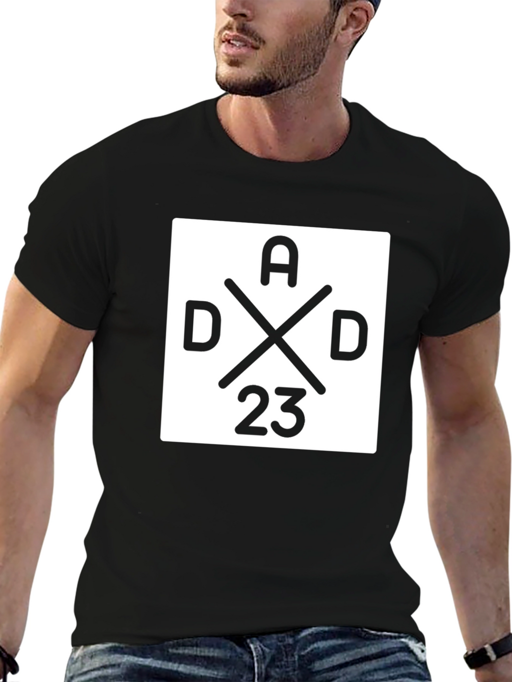 Dad 23 Graphic T-Shirt - Stylish Black Cotton Tee