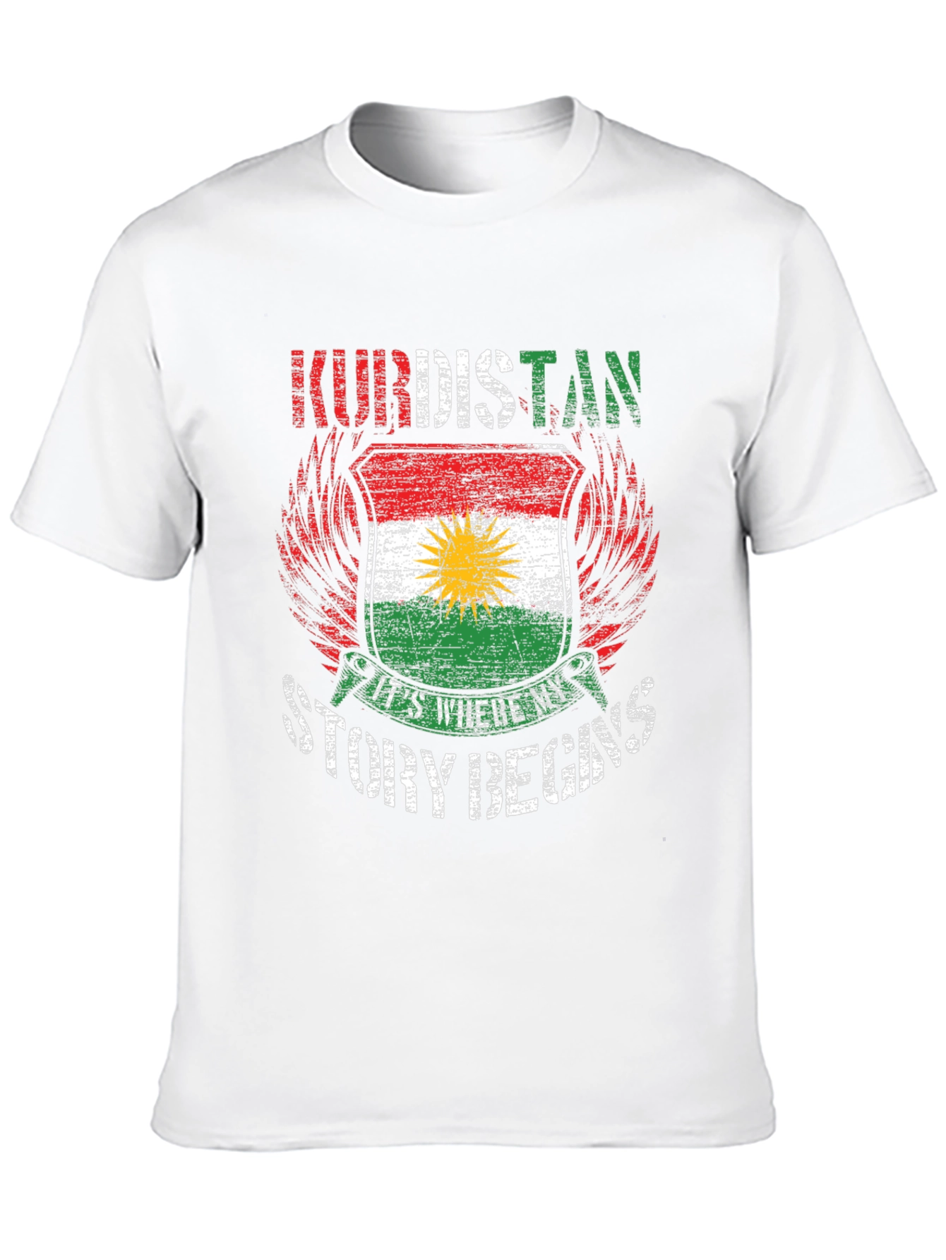 Kurdistan Flag T-Shirt - Where My Story Begins Tee
