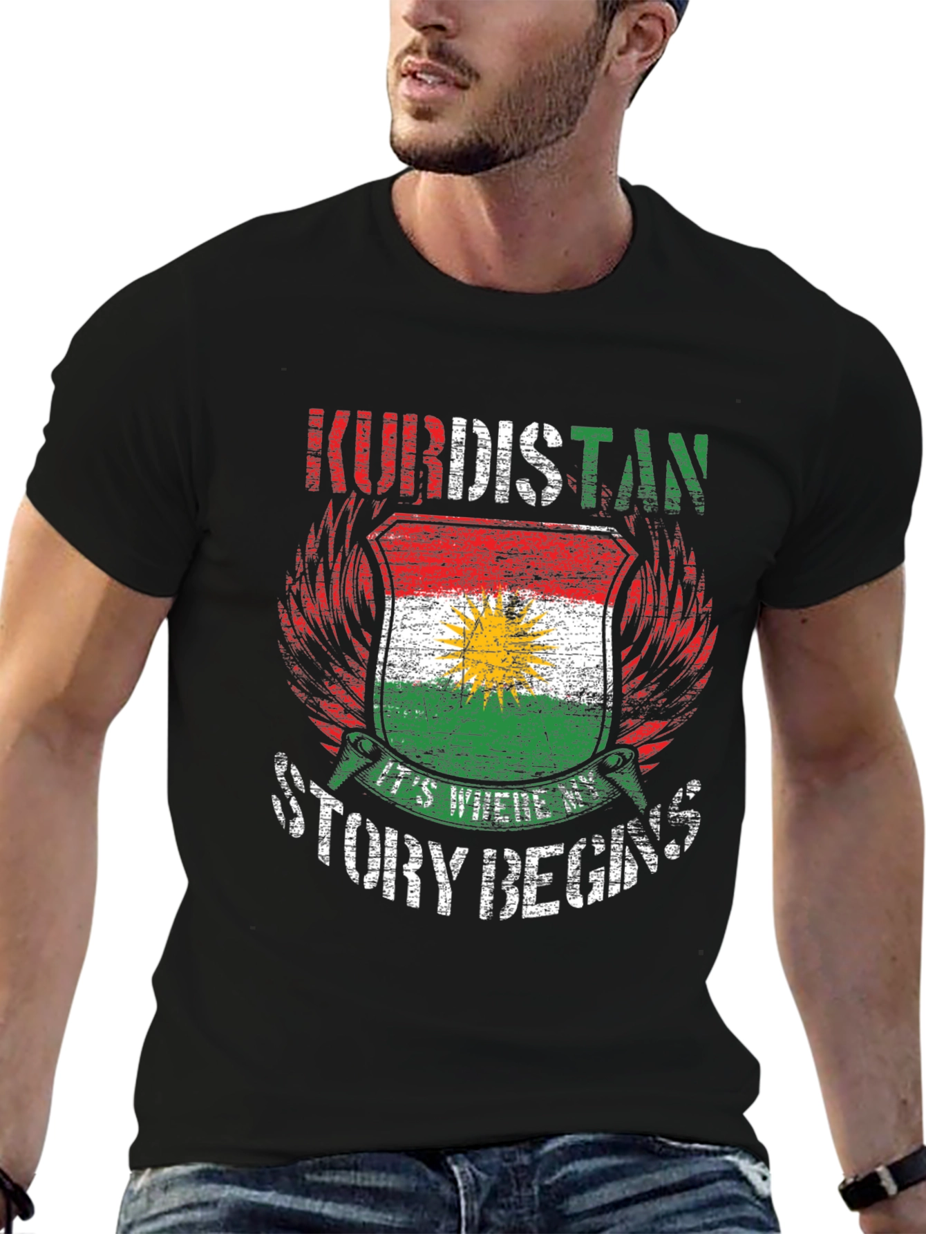 Kurdistan Flag T-Shirt - Where My Story Begins Tee