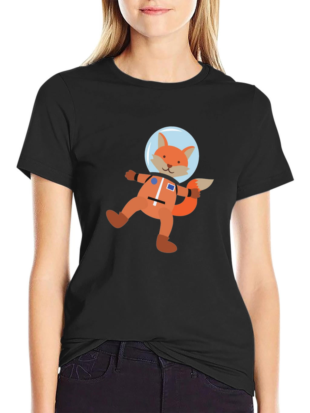 Astronaut Fox Graphic Tee - Space Explorer T-Shirt