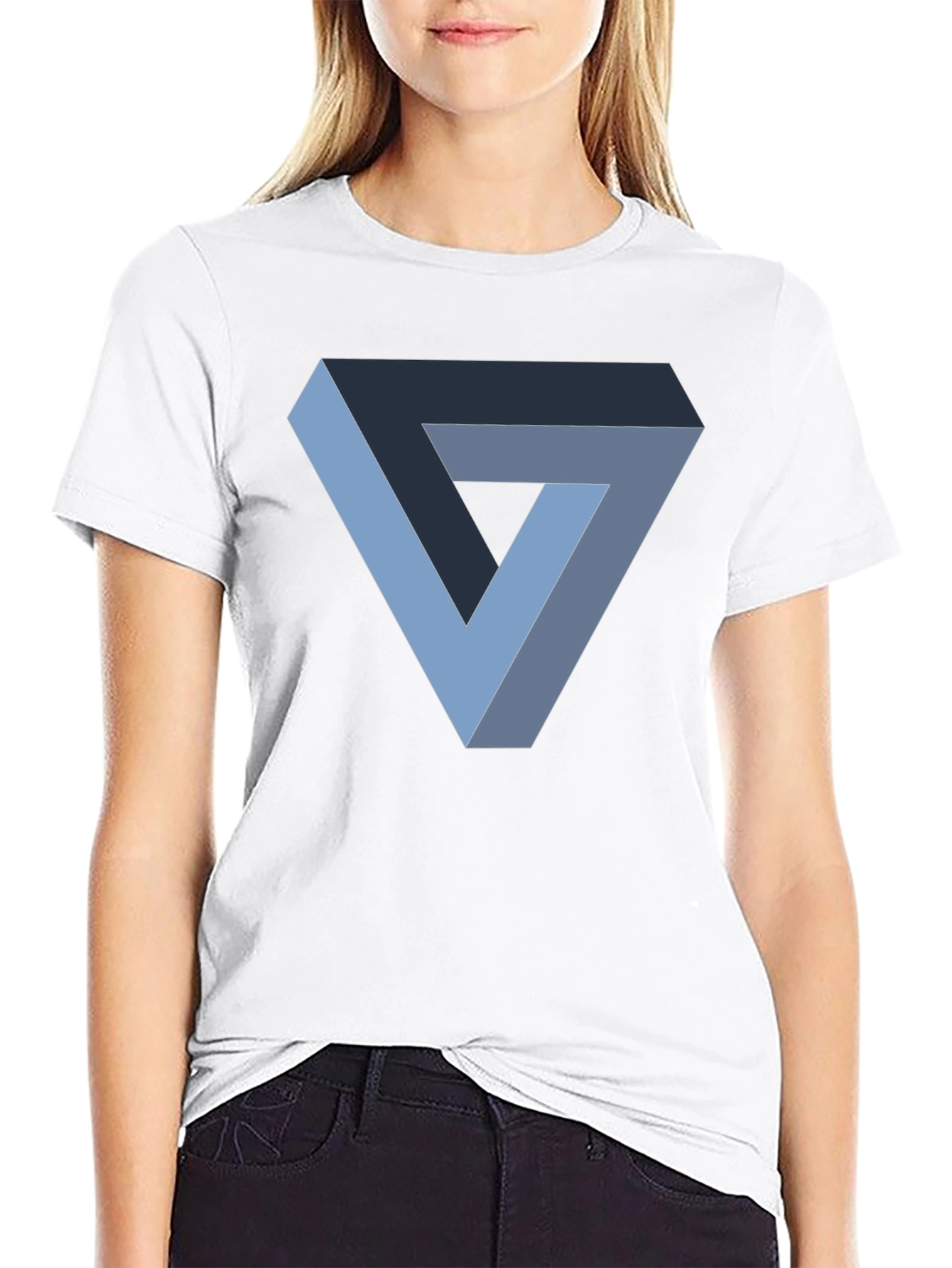 Impossible Triangle Graphic T-Shirt - Black Cotton Tee