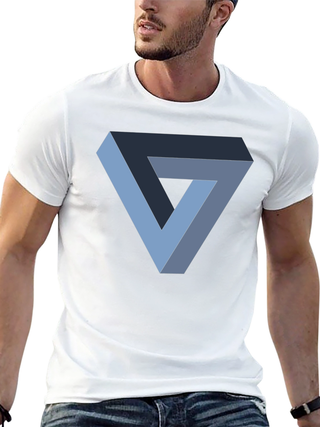 Impossible Triangle Graphic T-Shirt - Black Cotton Tee