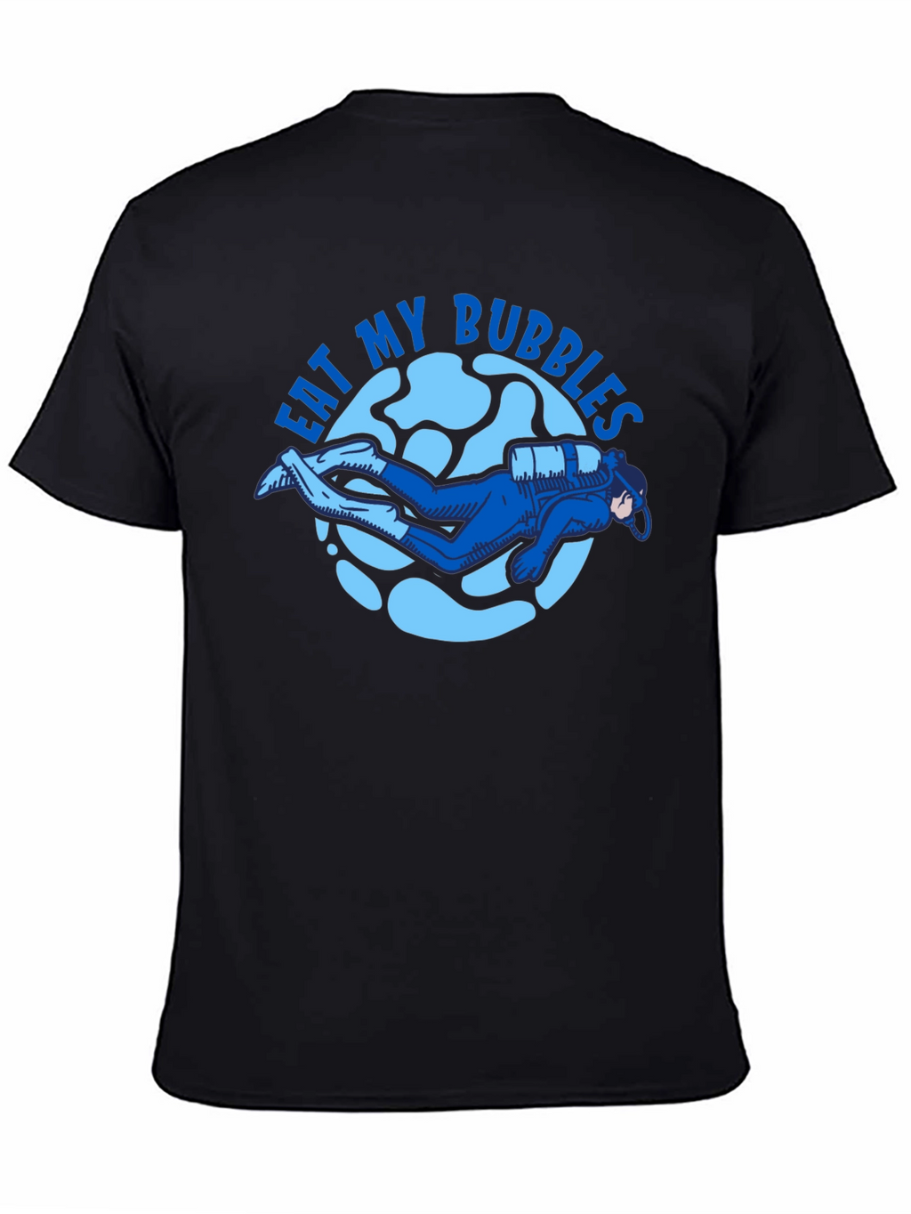 Eat My Bubbles Scuba Diver T-Shirt - Black