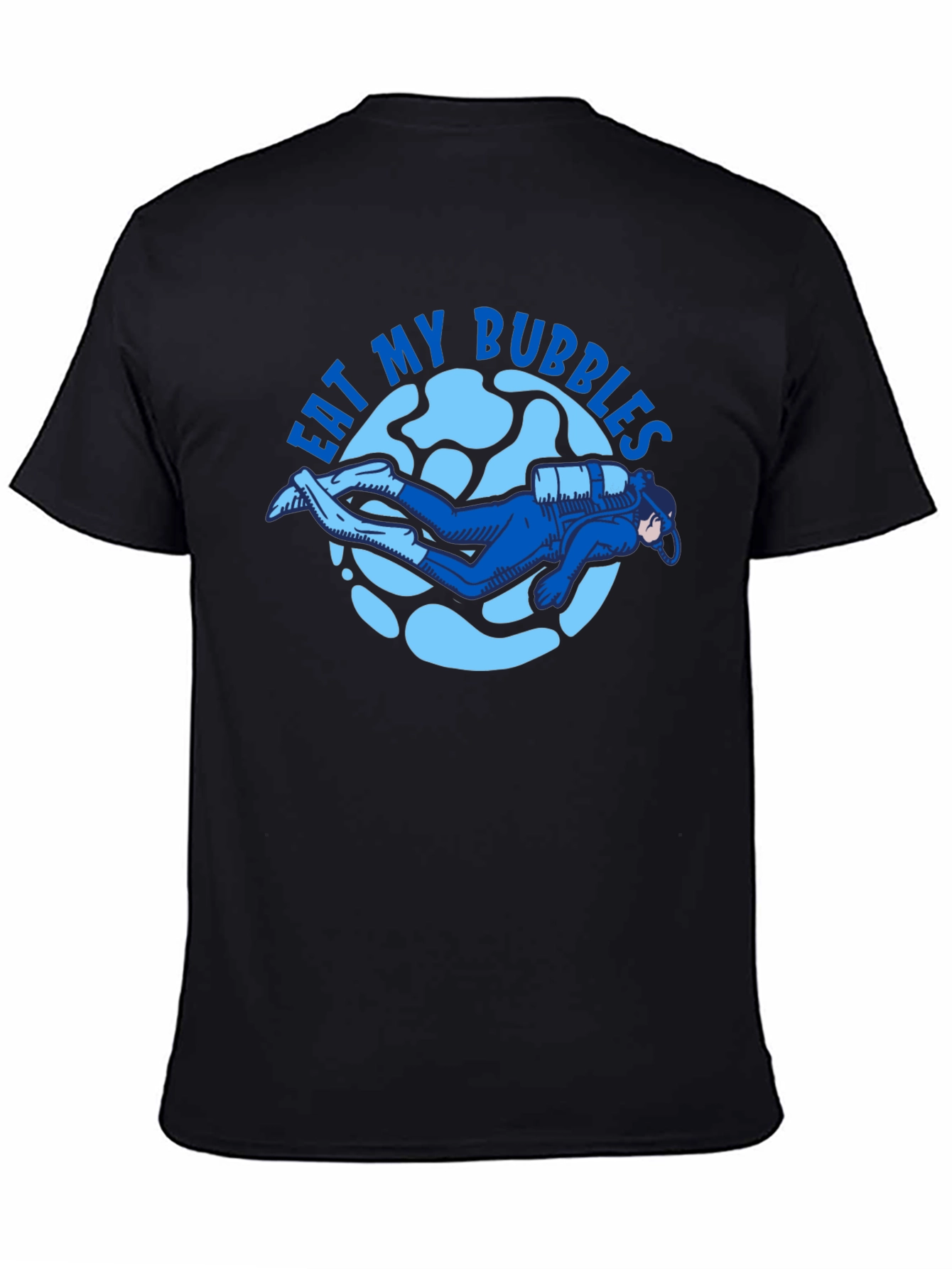 Eat My Bubbles Scuba Diver T-Shirt - Black
