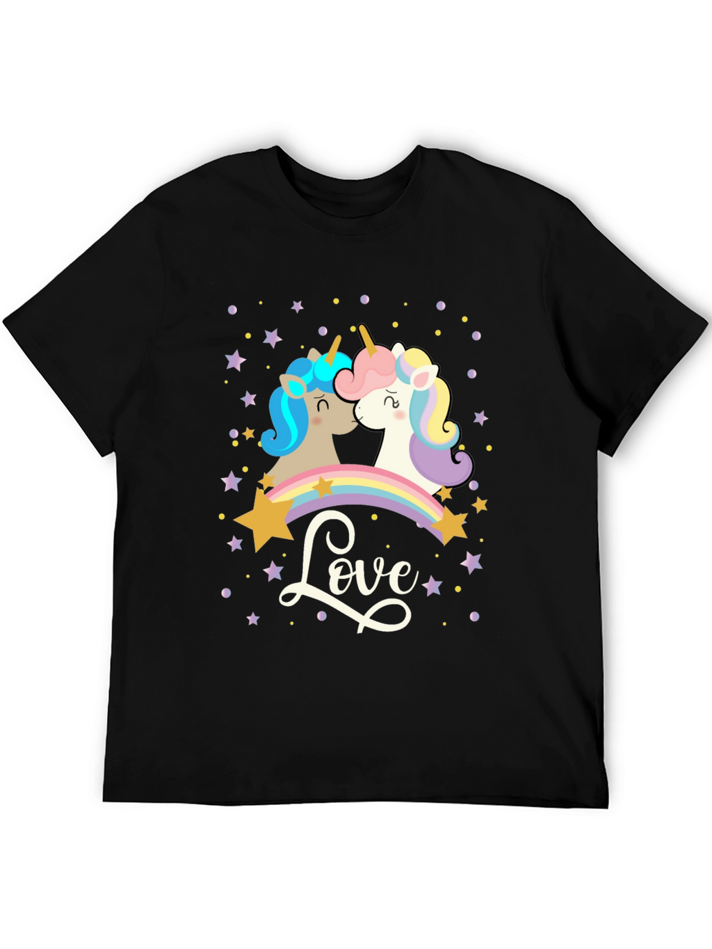 Unicorn Love T-Shirt: Magical Rainbow Design