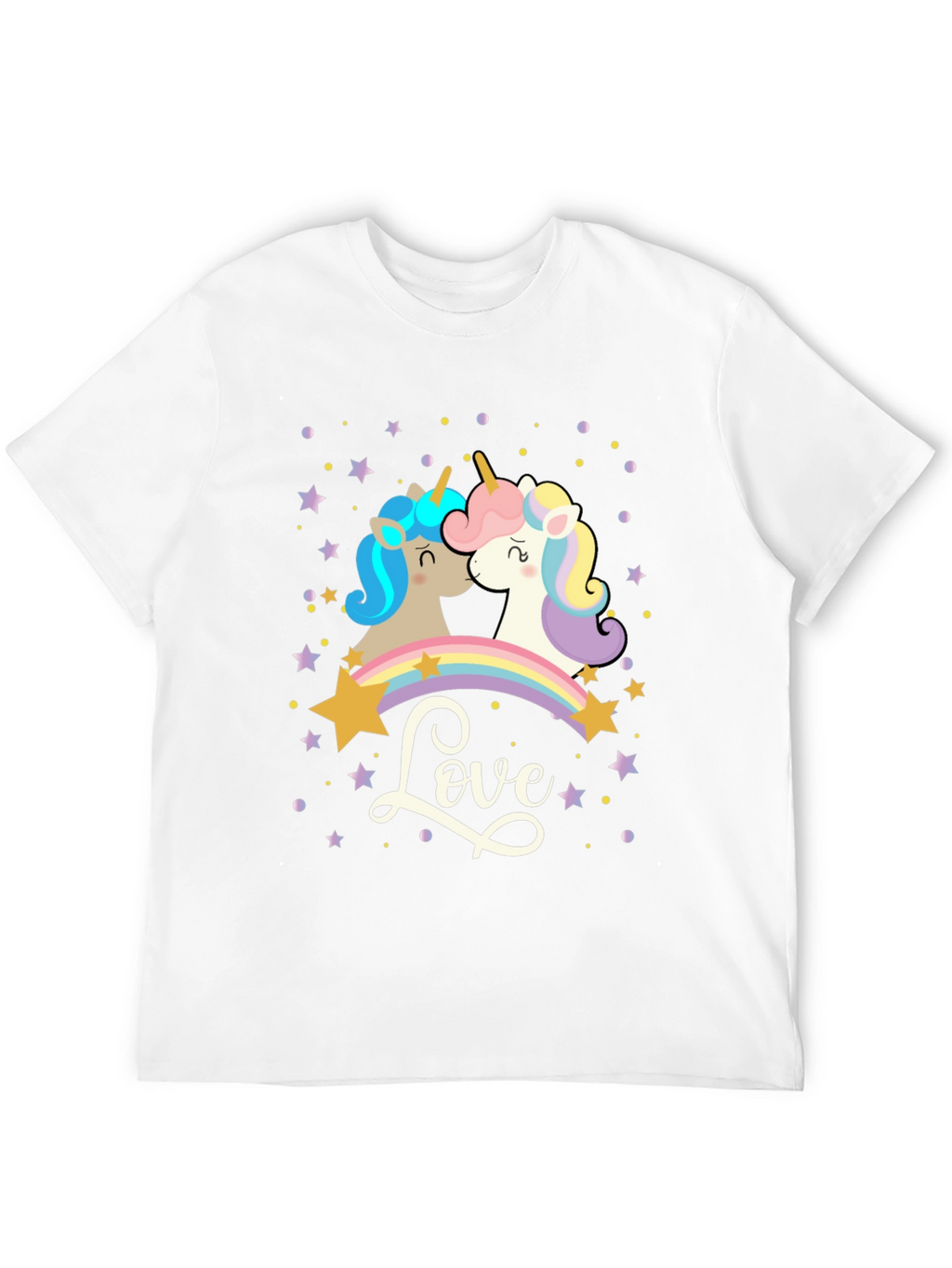 Unicorn Love T-Shirt: Magical Rainbow Design
