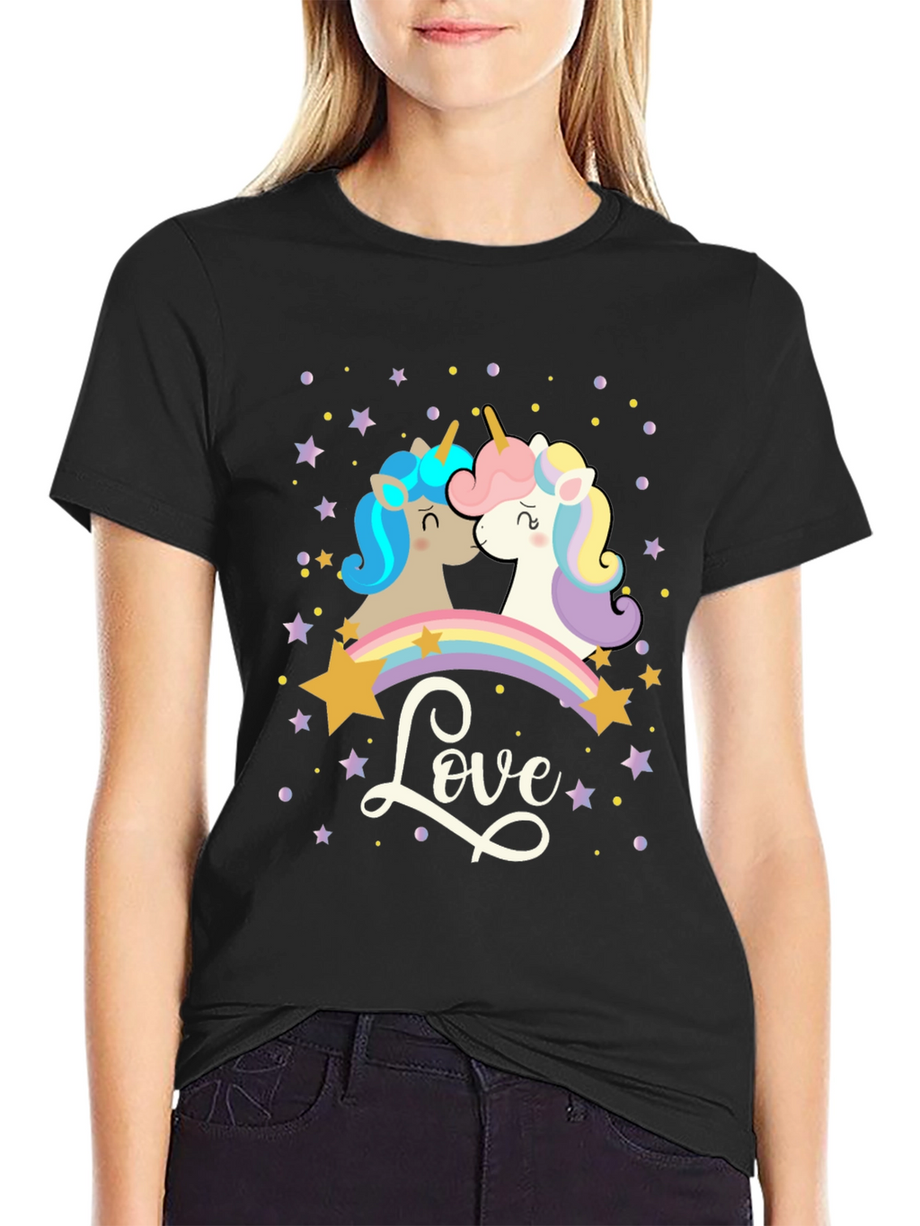 Unicorn Love T-Shirt: Magical Rainbow Design