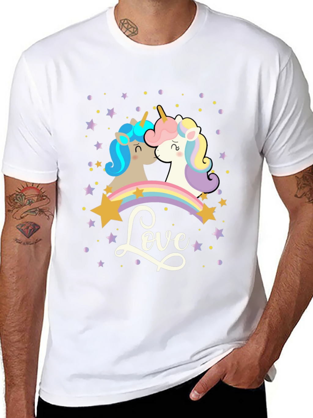 Unicorn Love T-Shirt: Magical Rainbow Design
