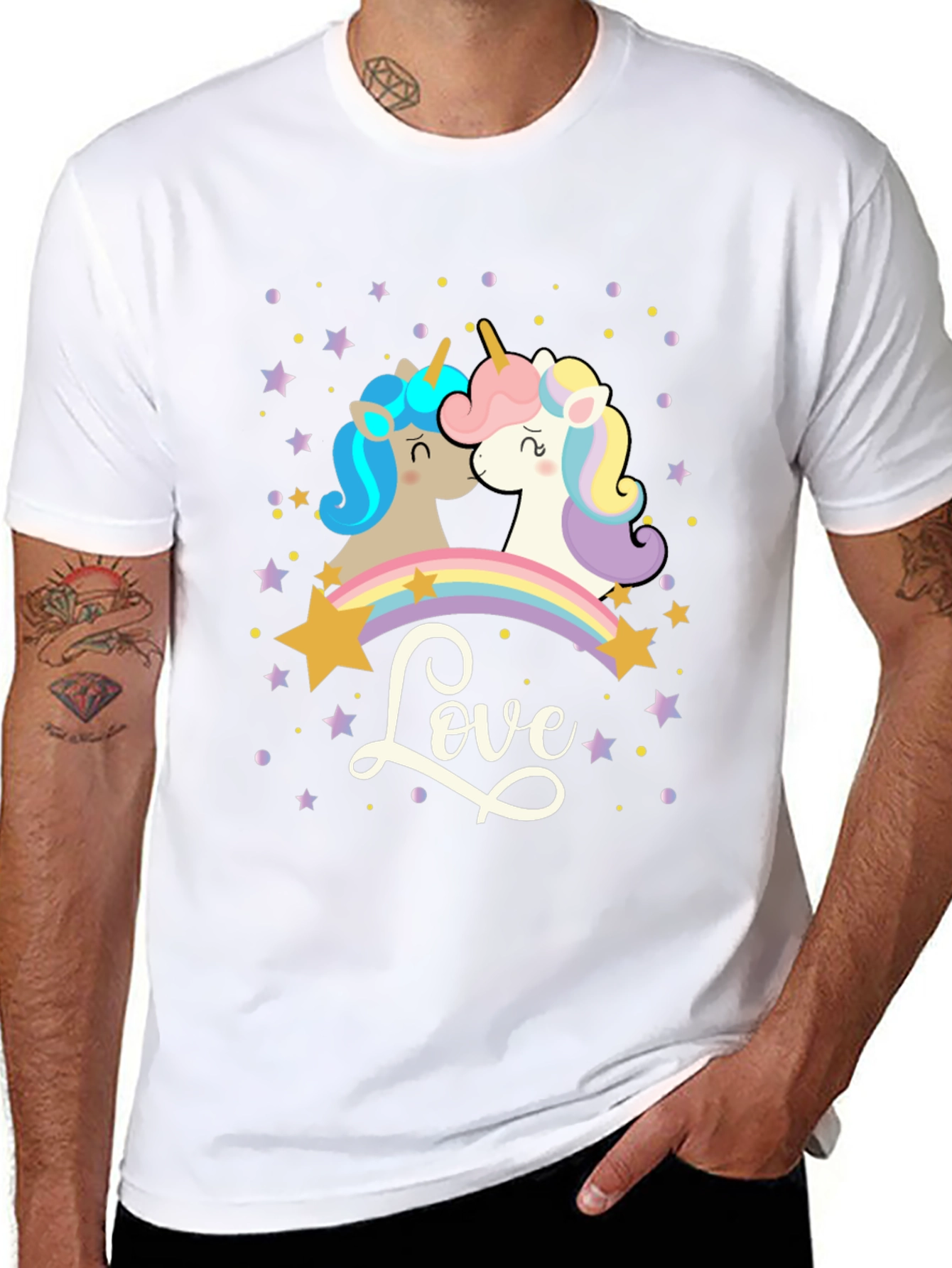 Unicorn Love T-Shirt: Magical Rainbow Design